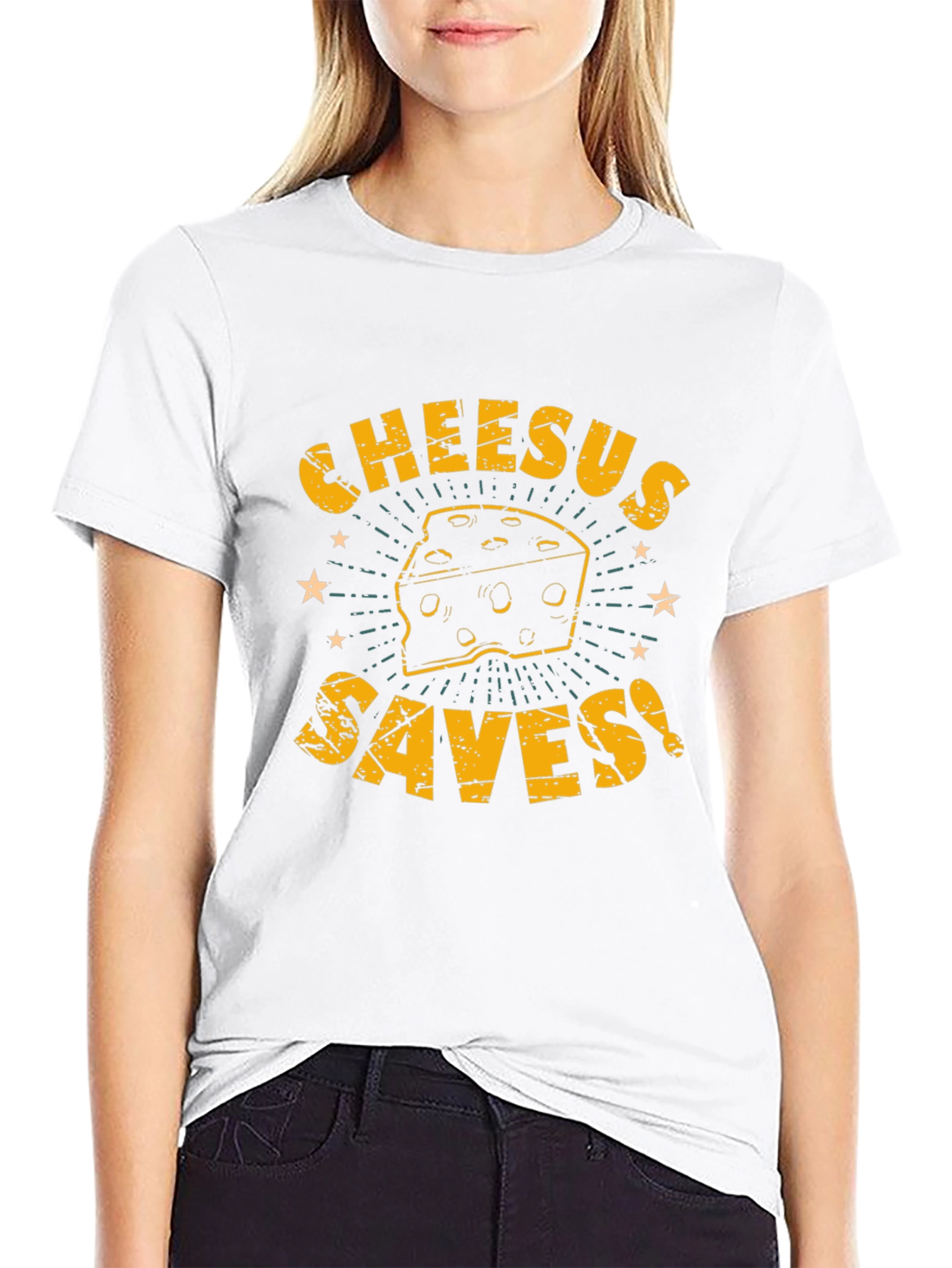 Cheesus Saves Funny Cheese Lover T-Shirt