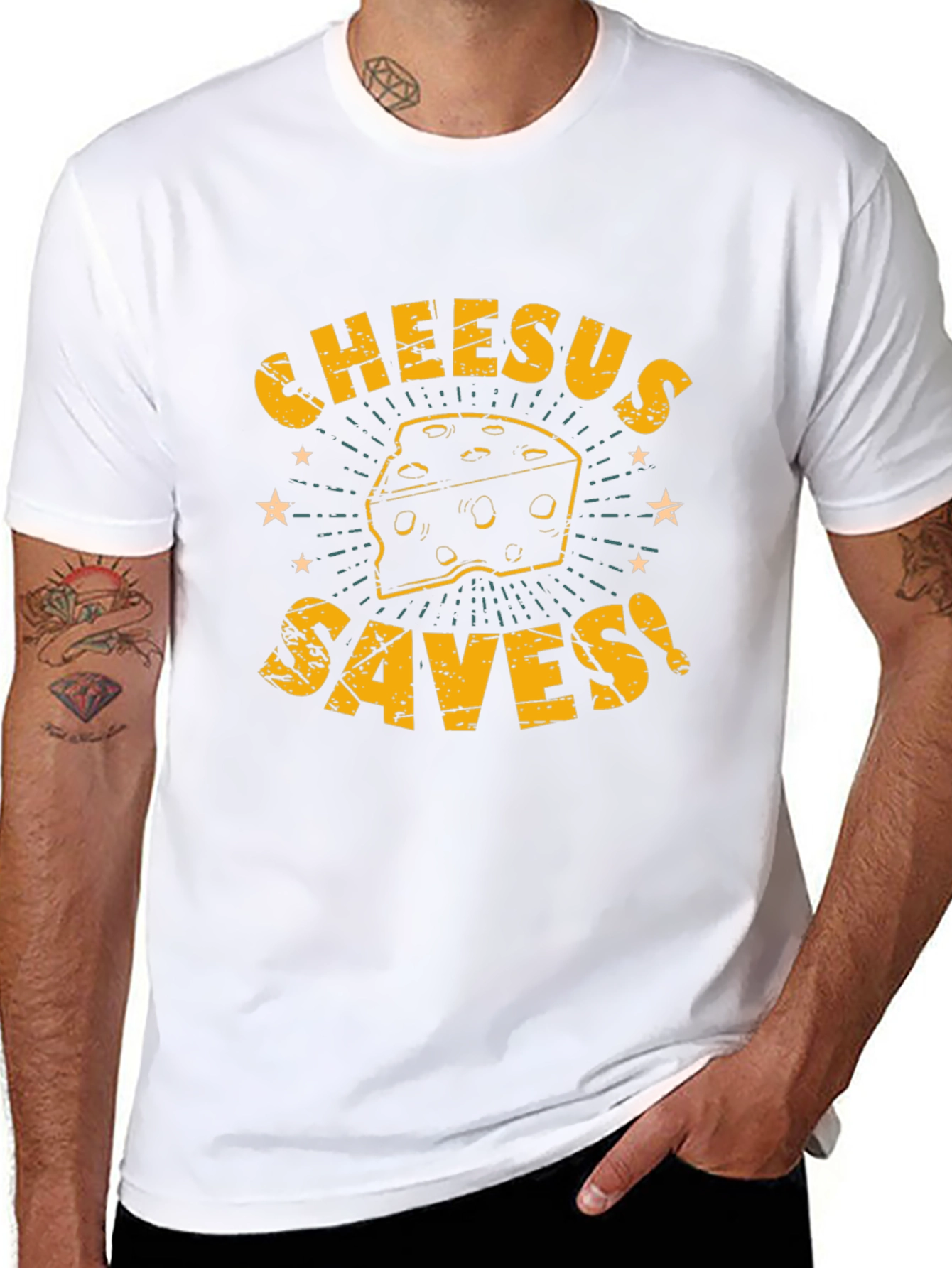 Cheesus Saves Funny Cheese Lover T-Shirt