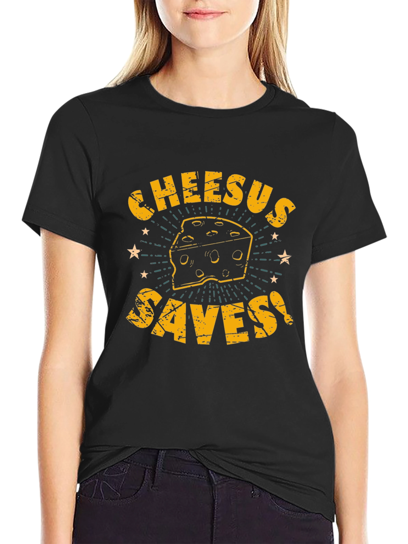 Cheesus Saves Funny Cheese Lover T-Shirt