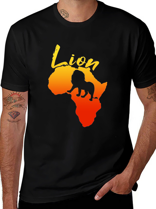 Lion Africa Graphic Print Mens T-Shirt