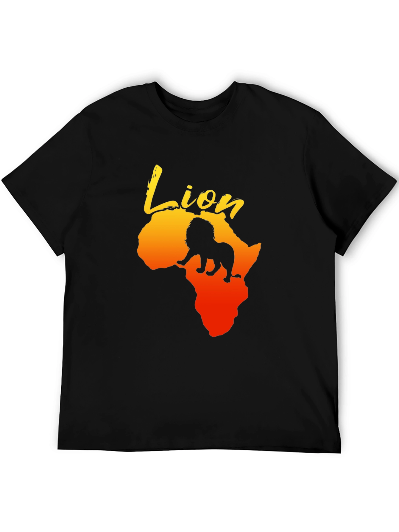 Lion Africa Graphic Print Mens T-Shirt