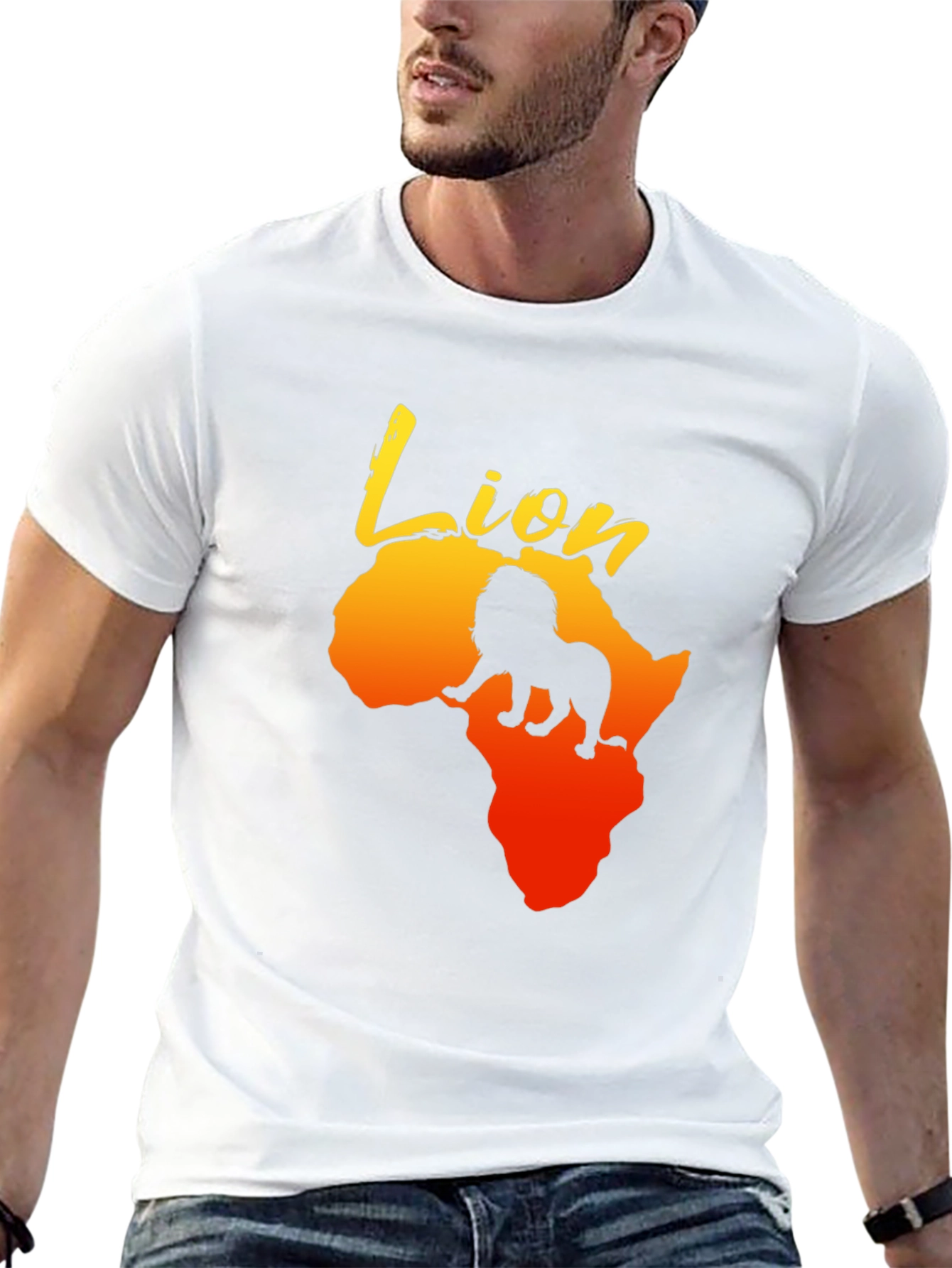 Lion Africa Graphic Print Mens T-Shirt