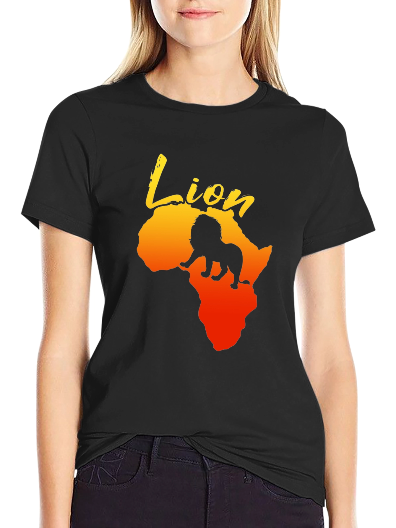 Lion Africa Graphic Print Mens T-Shirt