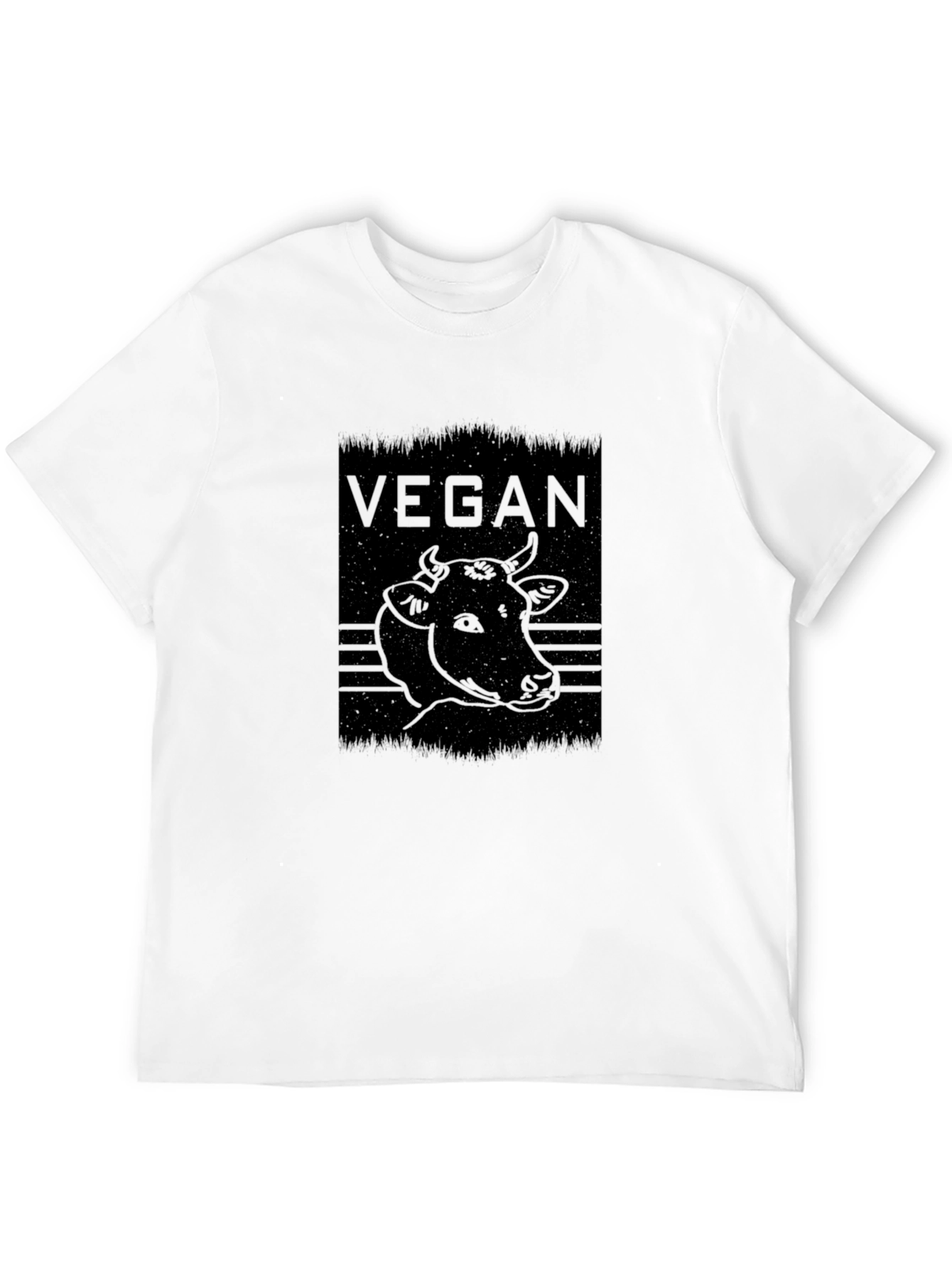 Vegan Cow Graphic Tee - Black