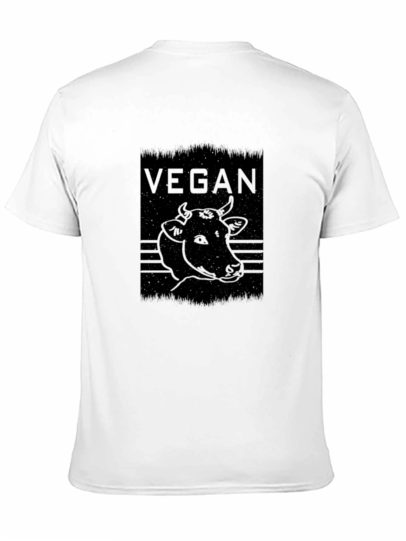 Vegan Cow Graphic Tee - Black