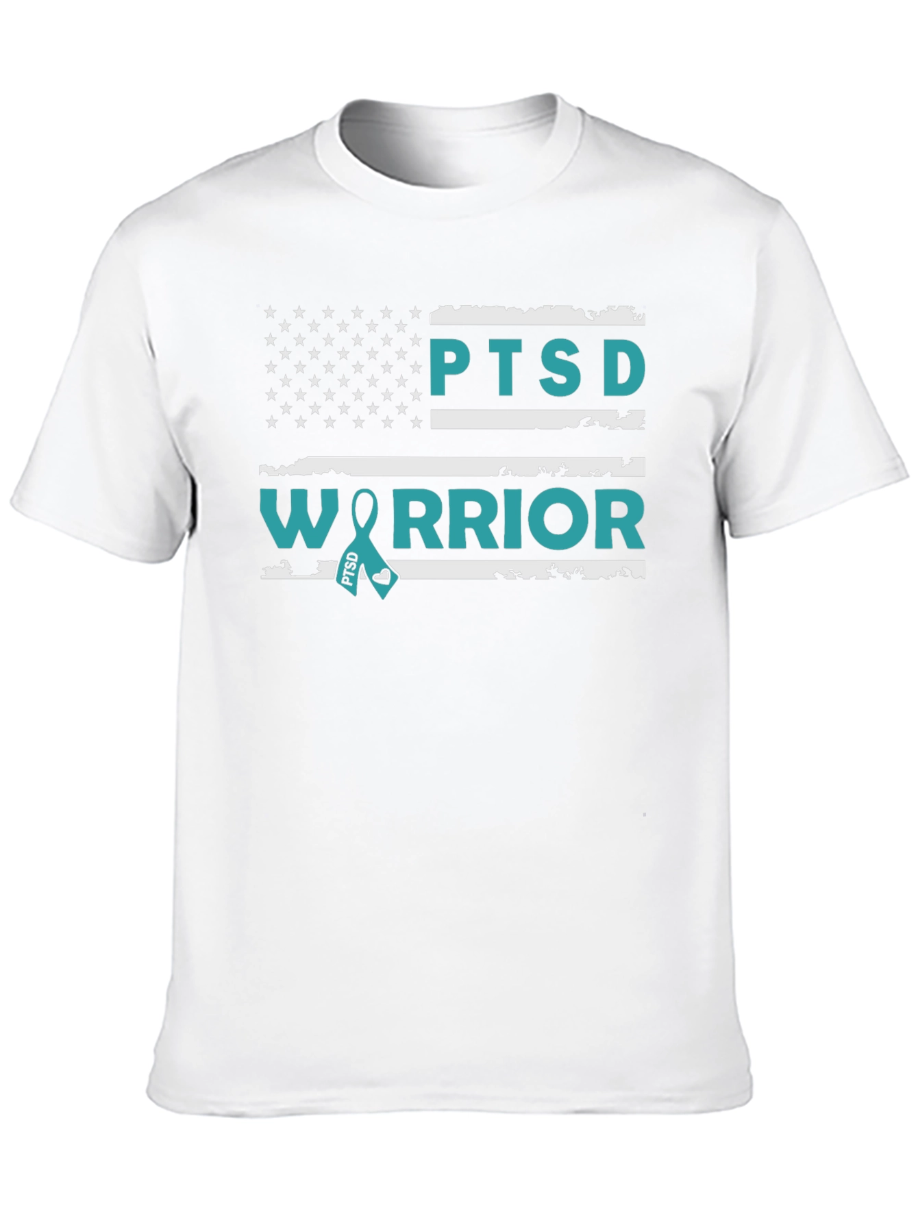PTSD Warrior T-Shirt - American Flag Design