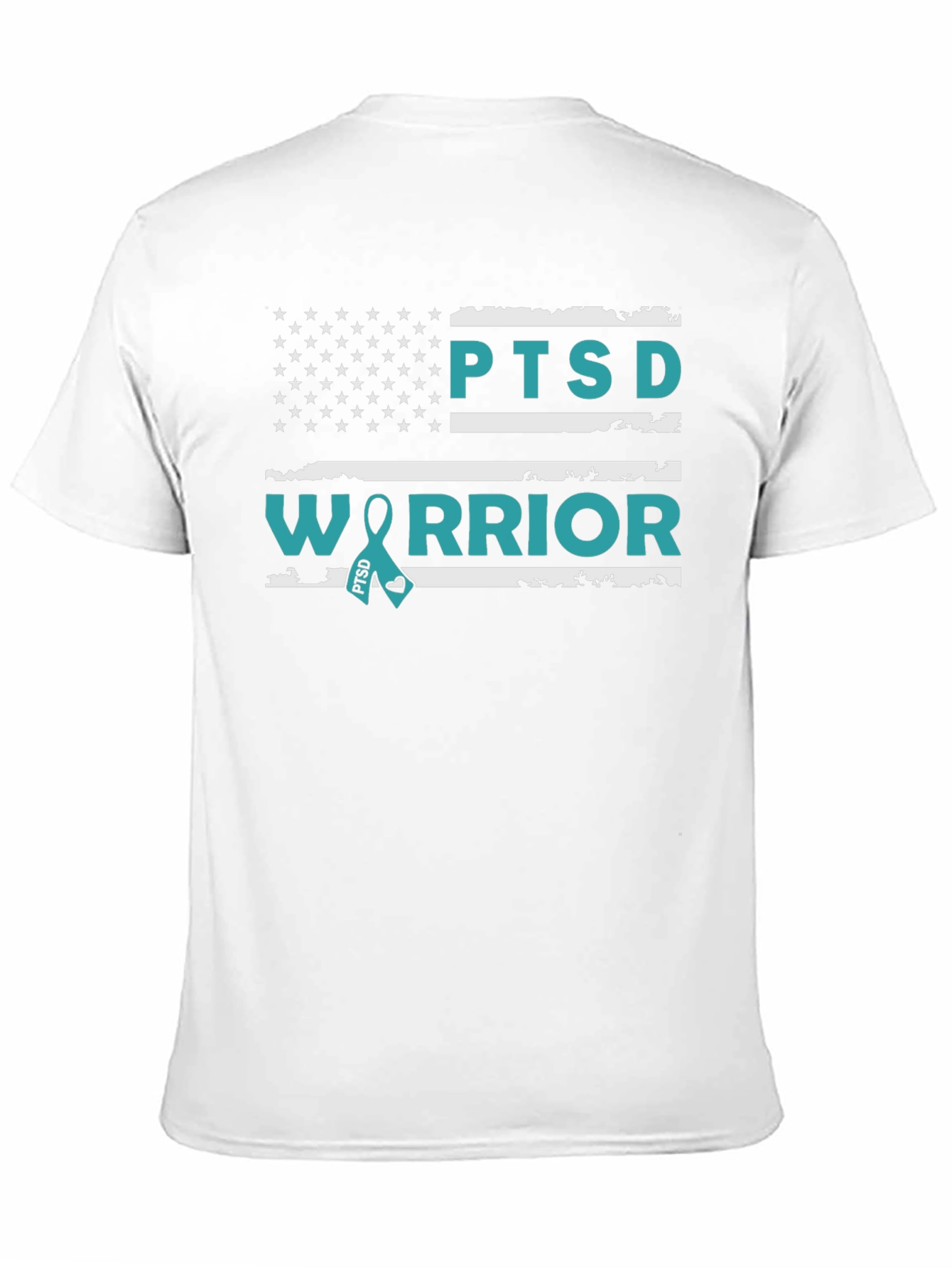 PTSD Warrior T-Shirt - American Flag Design