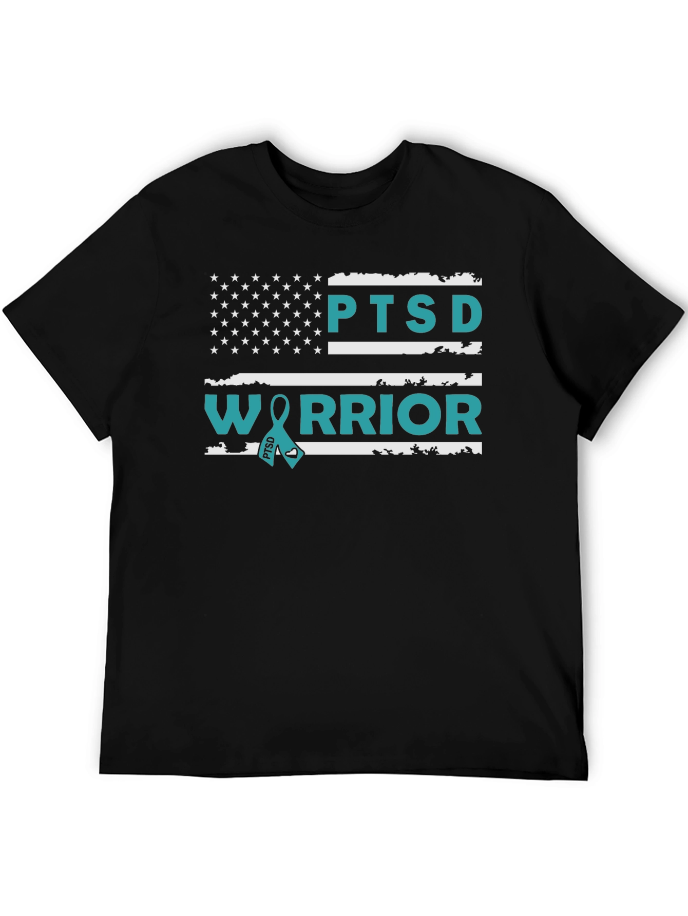 PTSD Warrior T-Shirt - American Flag Design
