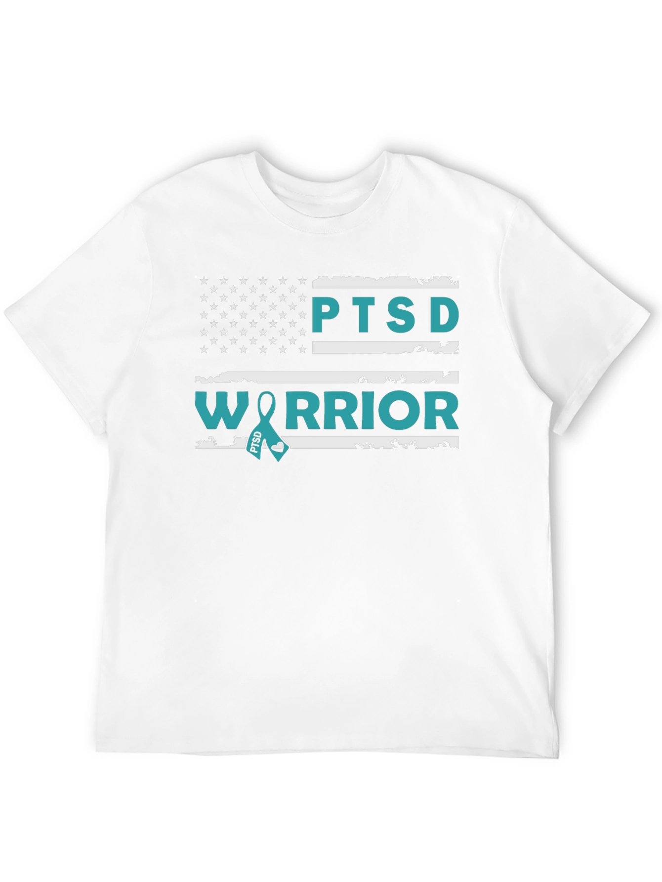 PTSD Warrior T-Shirt - American Flag Design