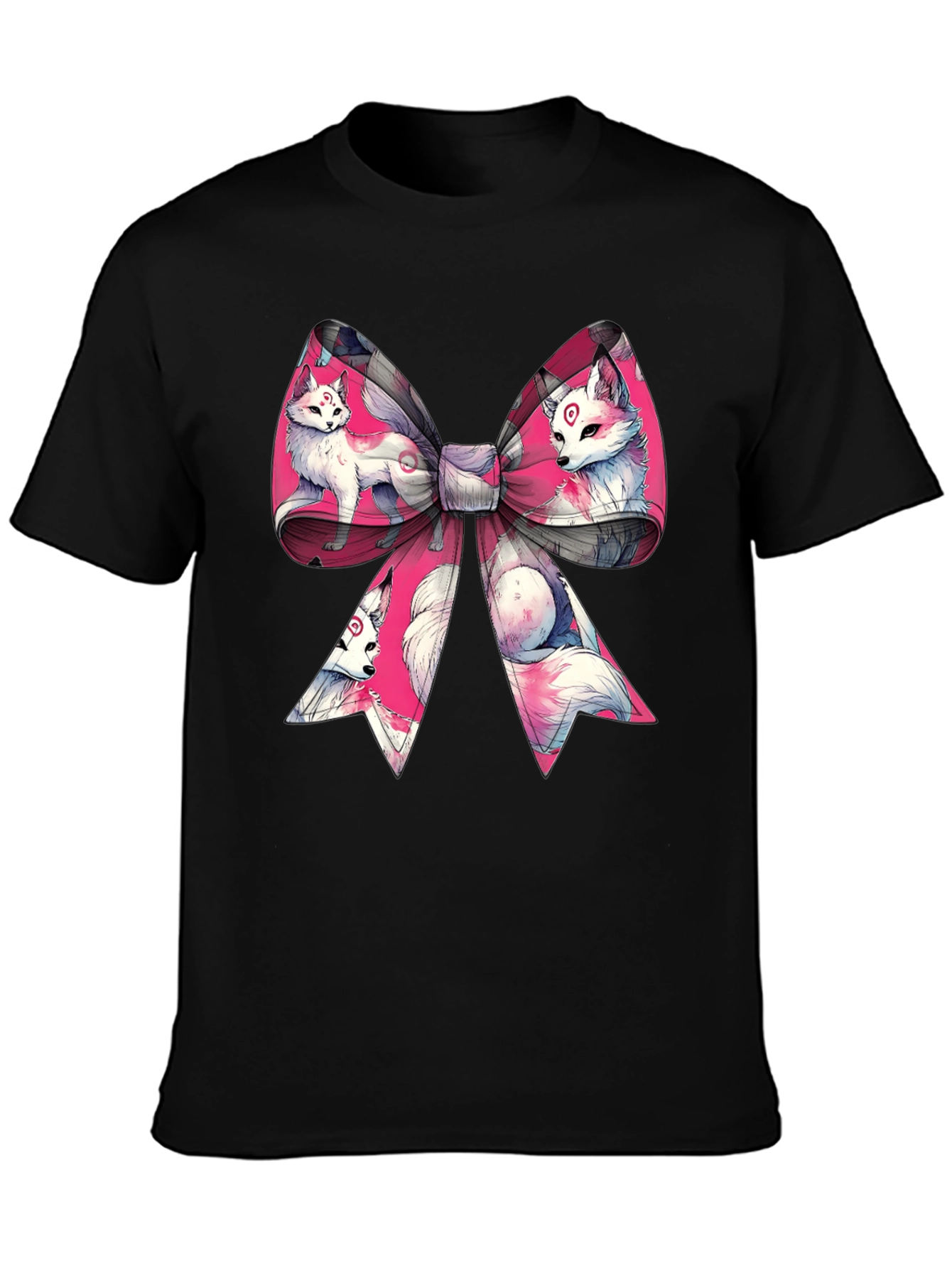 Fox Bow T-Shirt - Anime Style