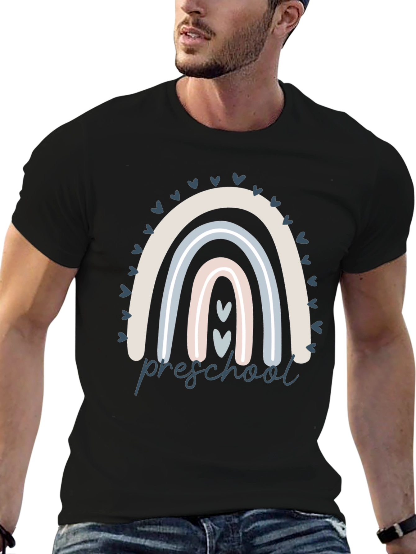 Preschool Rainbow Graphic Tee - Cute Teacher T-Shirt