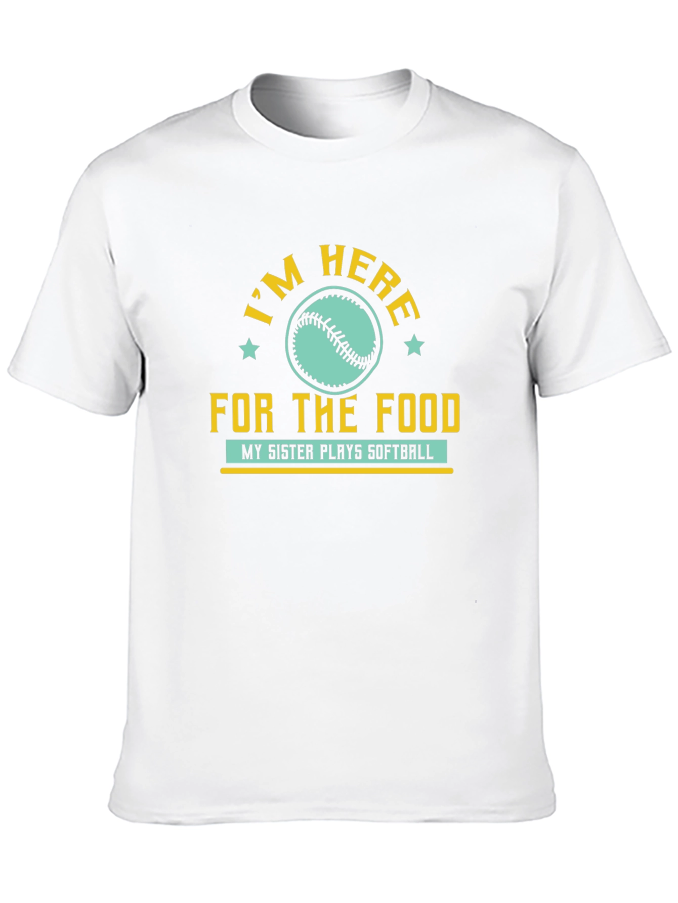 Im Here for the Food Softball T-Shirt