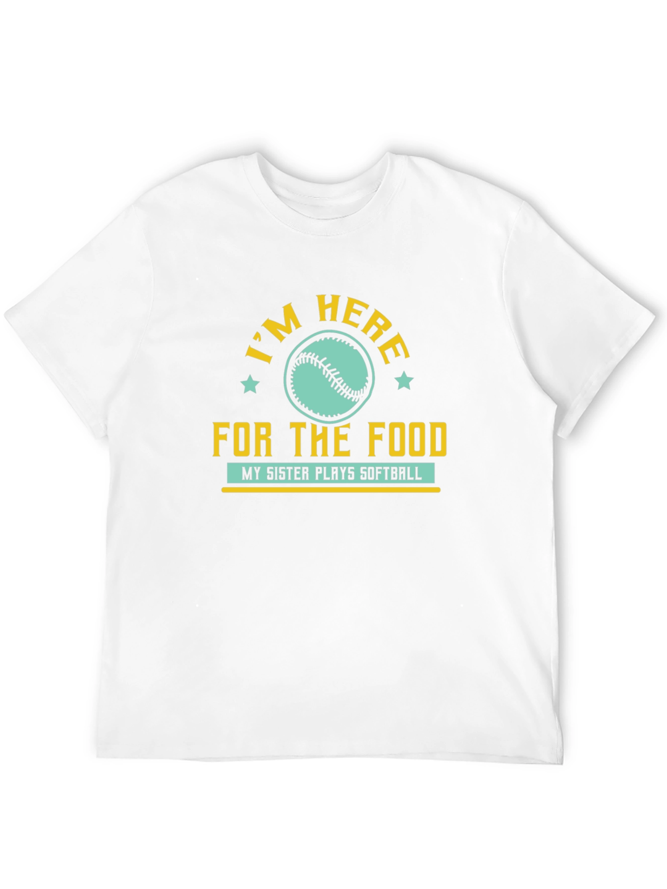Im Here for the Food Softball T-Shirt