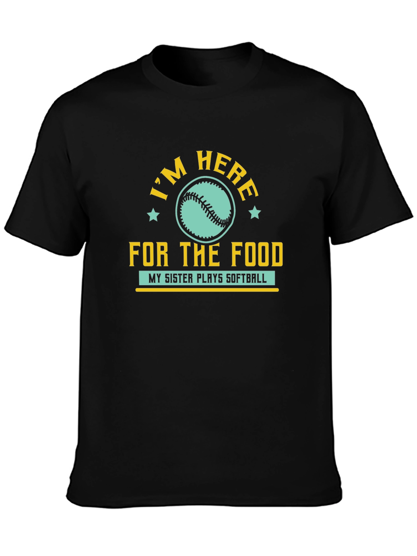 Im Here for the Food Softball T-Shirt