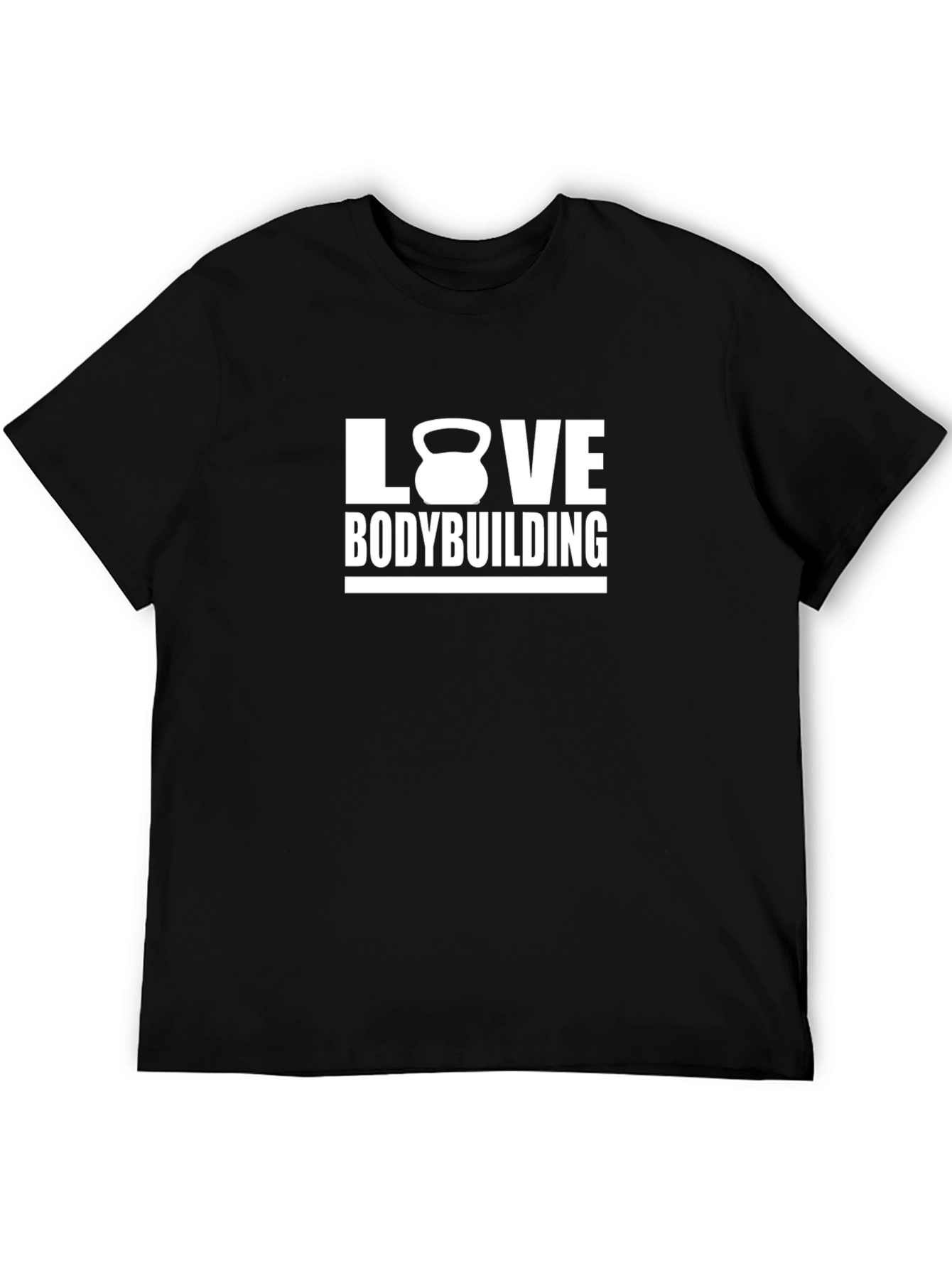 Love Bodybuilding Black T-Shirt Gym Motivation