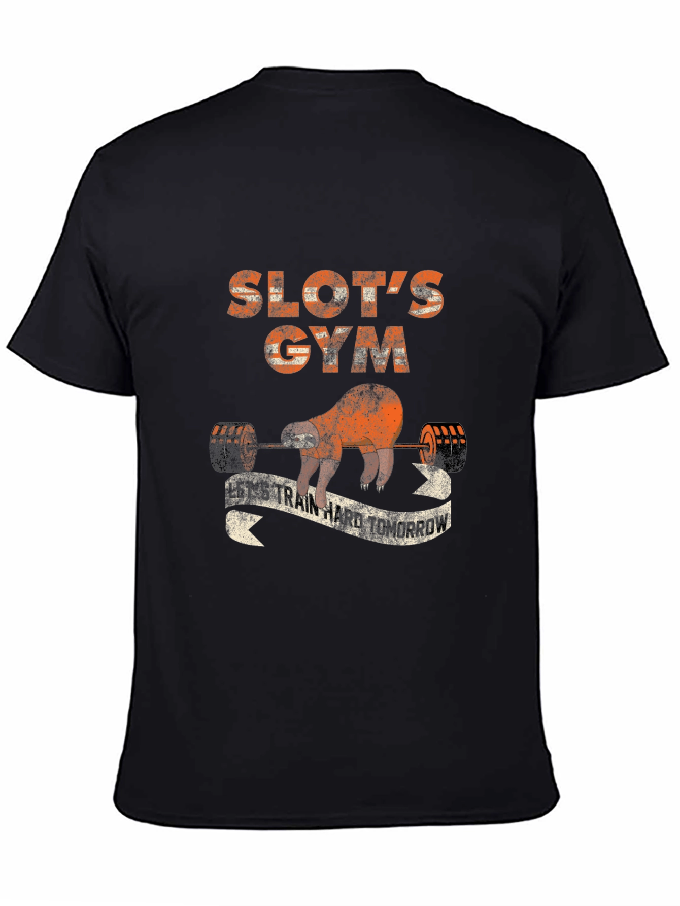 Sloths Gym Black Graphic T-Shirt