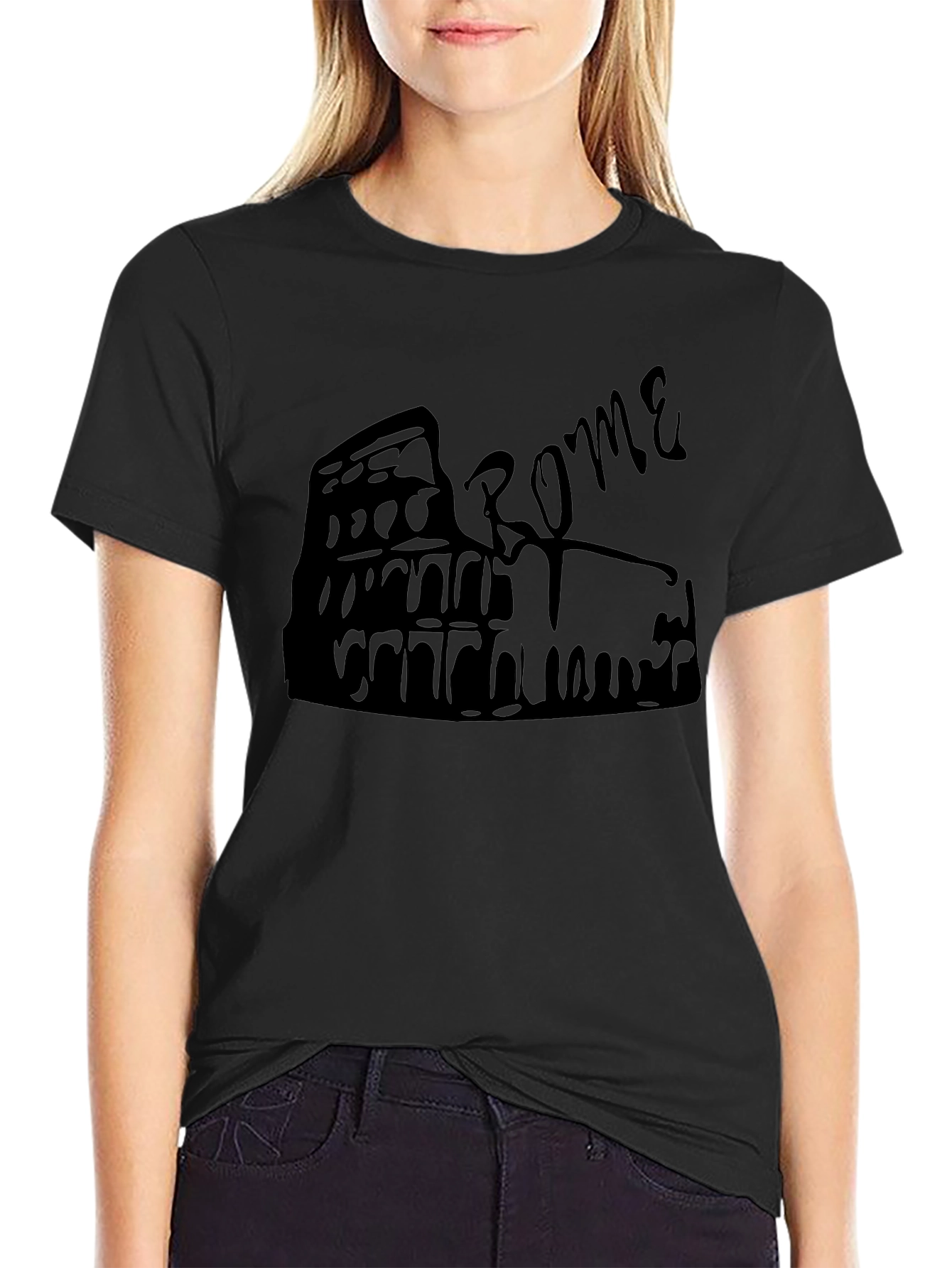 Rome Colosseum Graphic Tee - Black