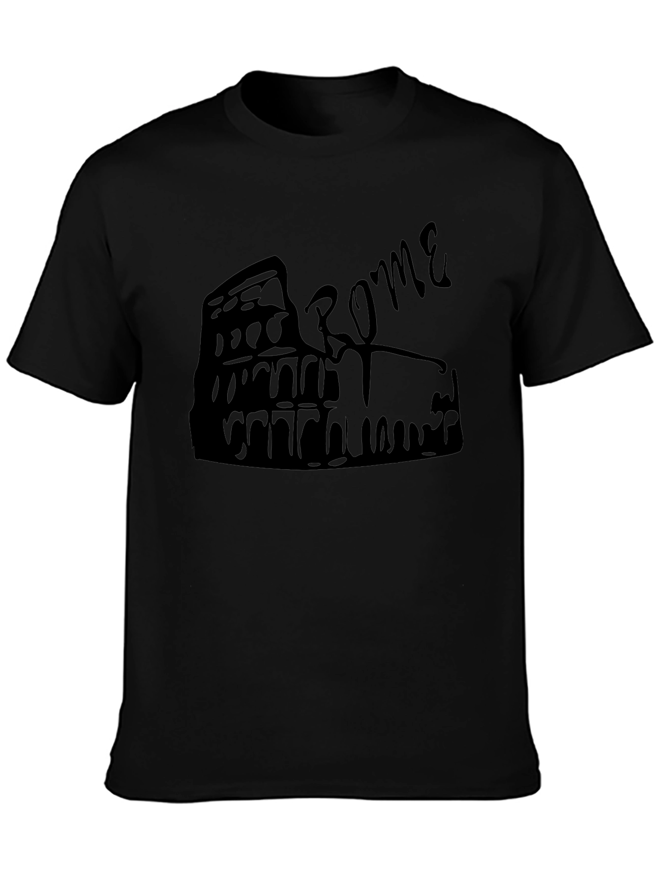 Rome Colosseum Graphic Tee - Black