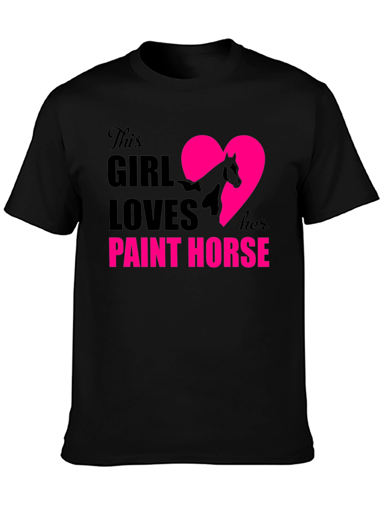 Girl Loves Paint Horse T-Shirt