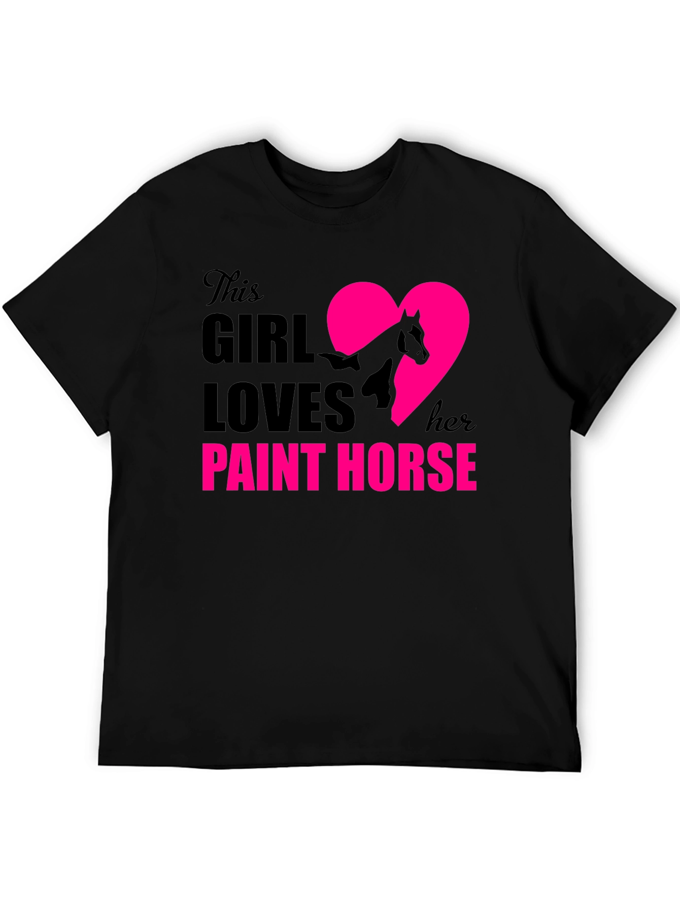 Girl Loves Paint Horse T-Shirt
