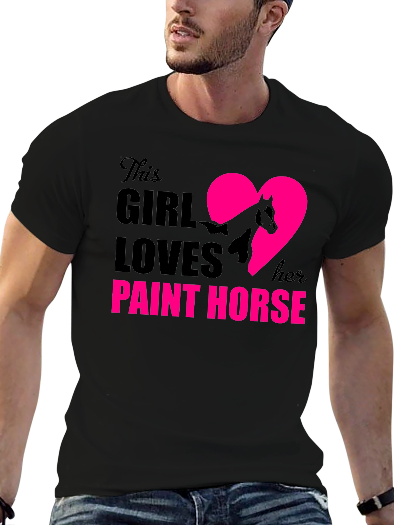 Girl Loves Paint Horse T-Shirt