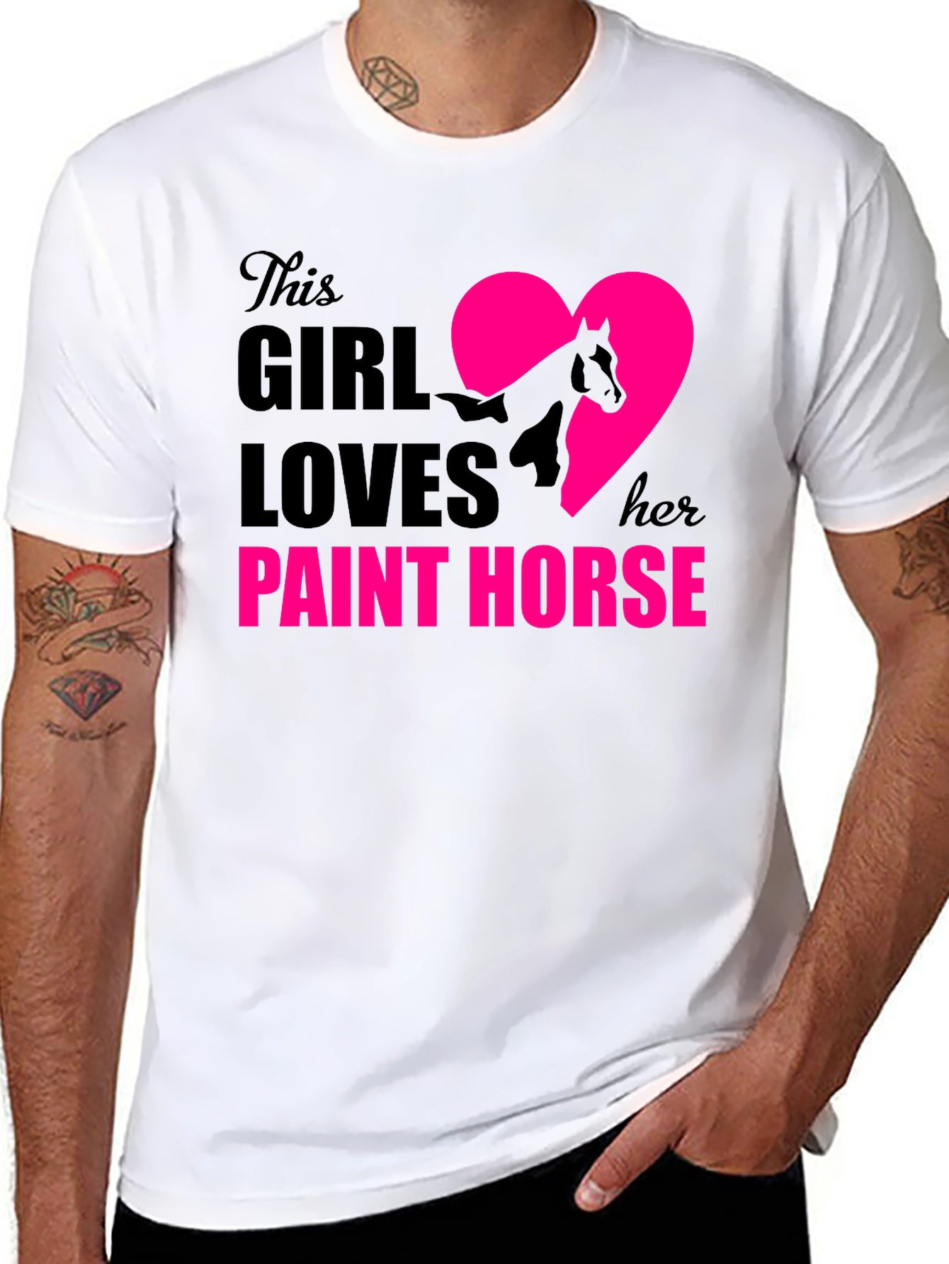 Girl Loves Paint Horse T-Shirt