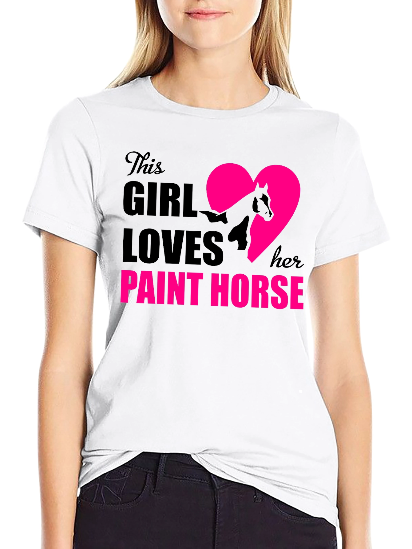 Girl Loves Paint Horse T-Shirt