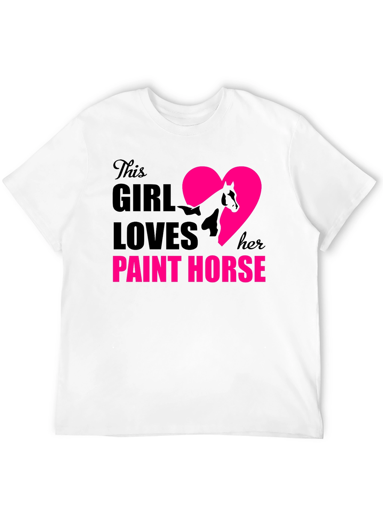 Girl Loves Paint Horse T-Shirt