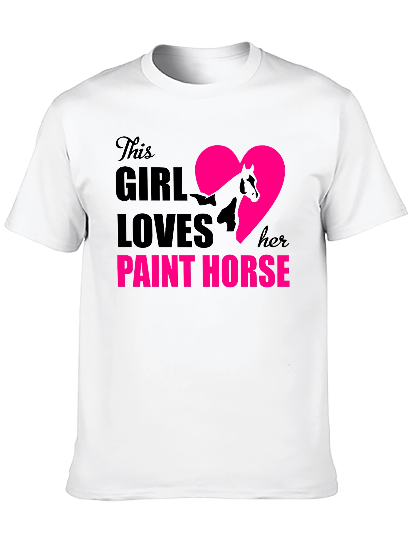 Girl Loves Paint Horse T-Shirt