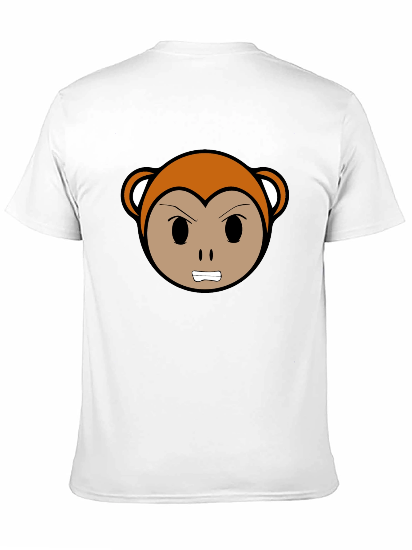 Angry Monkey Cartoon Black T-Shirt