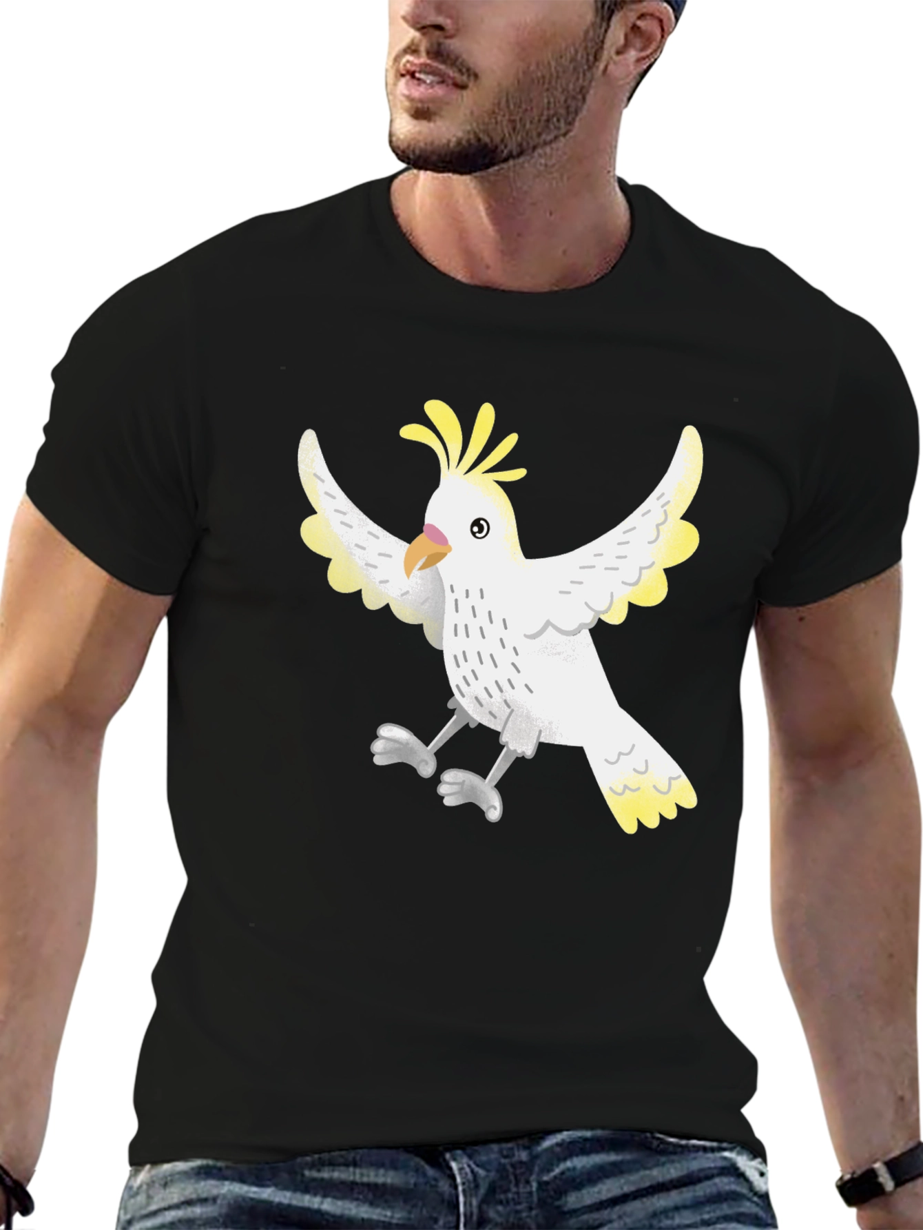 Cockatoo Graphic Tee - Unisex Black T-Shirt