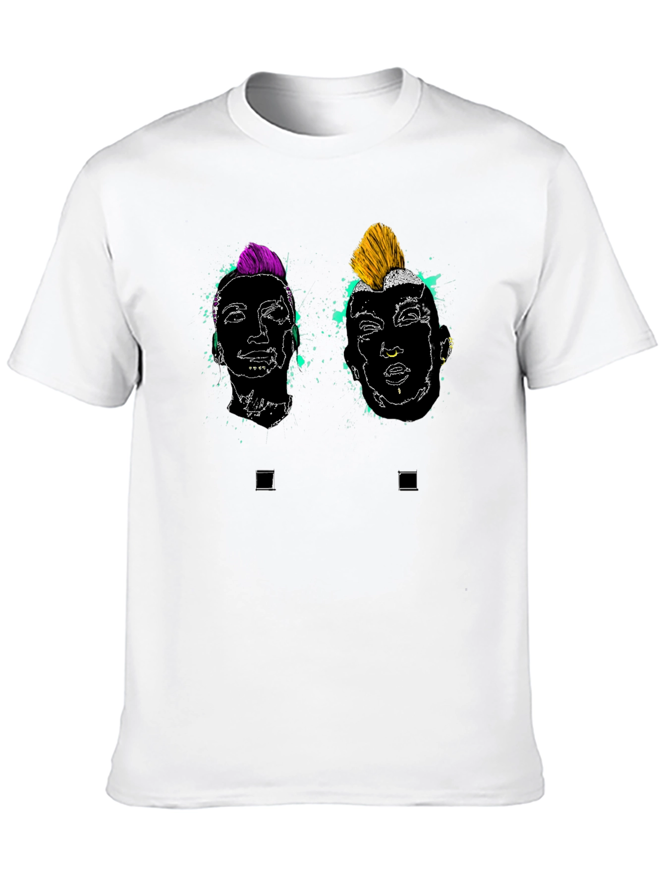 Punk Rock Art Black Graphic Tee