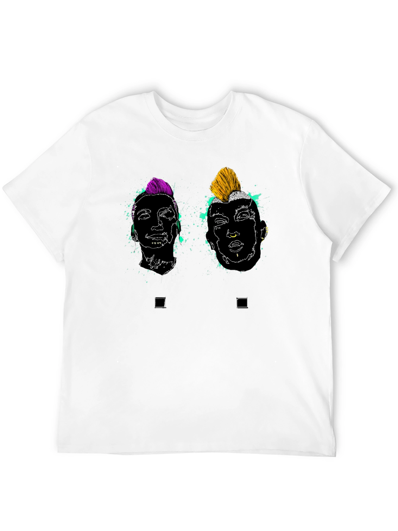 Punk Rock Art Black Graphic Tee