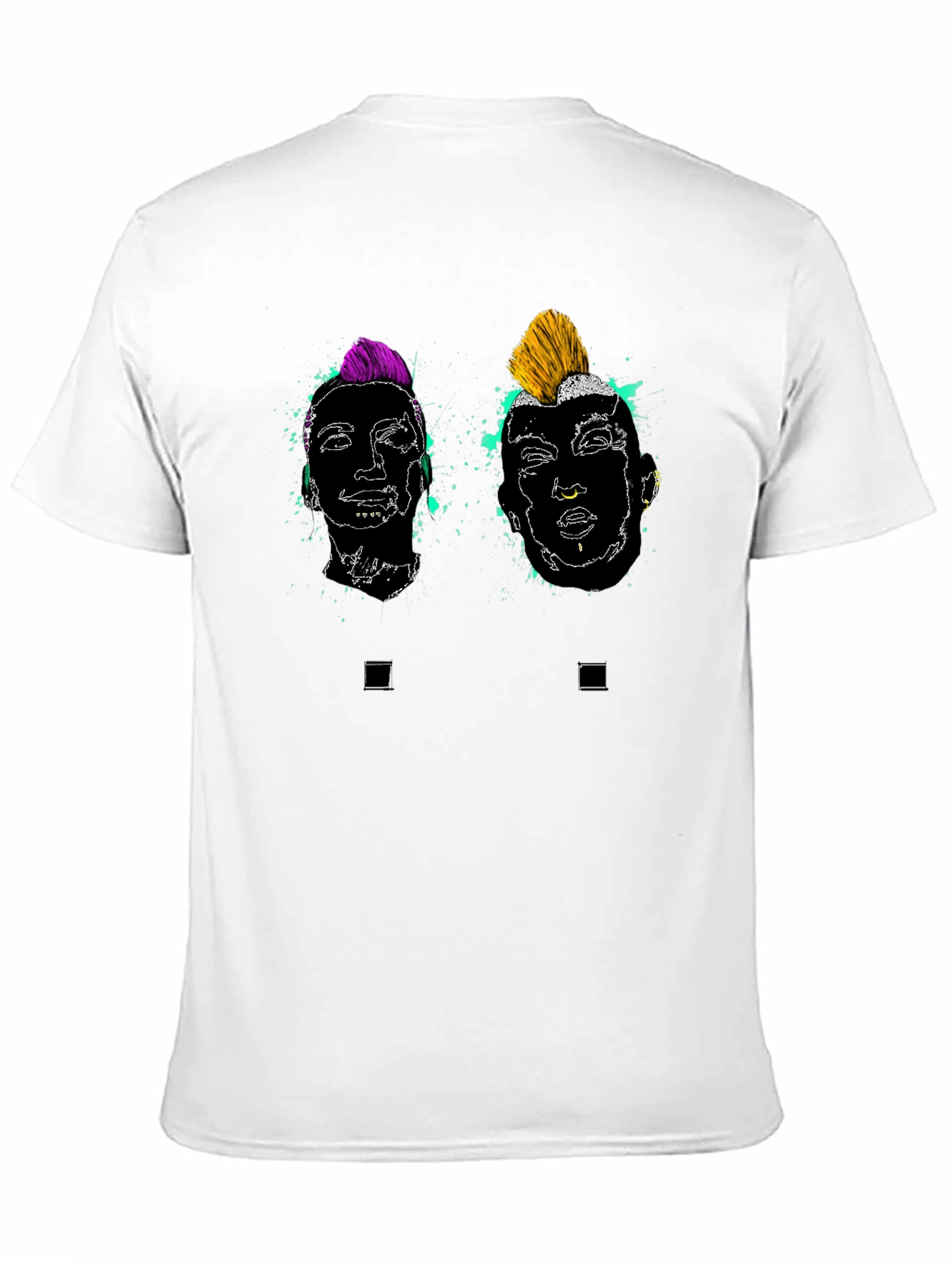 Punk Rock Art Black Graphic Tee