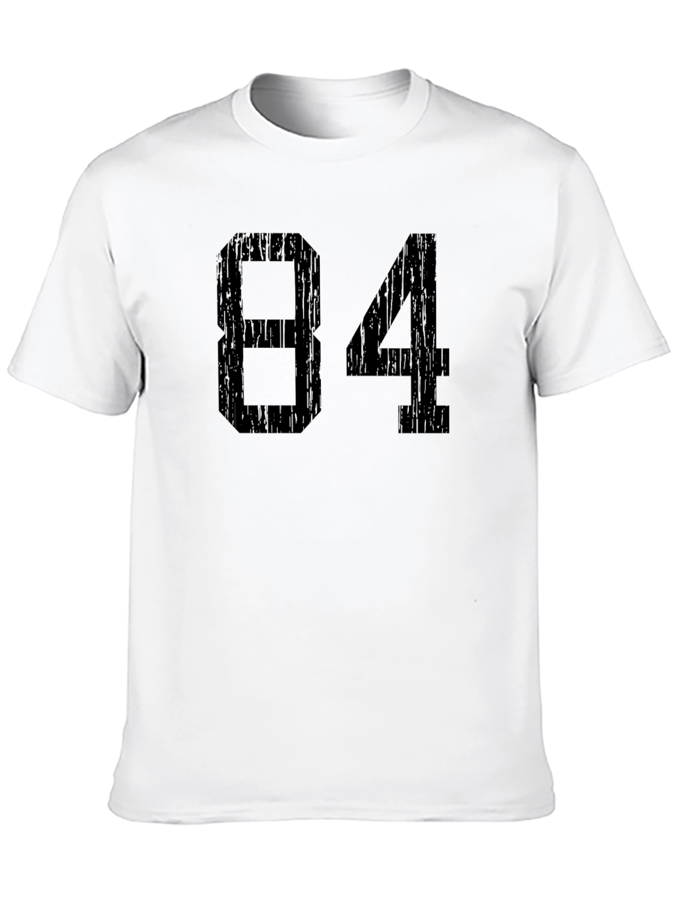 Distressed 84 Graphic Black T-Shirt