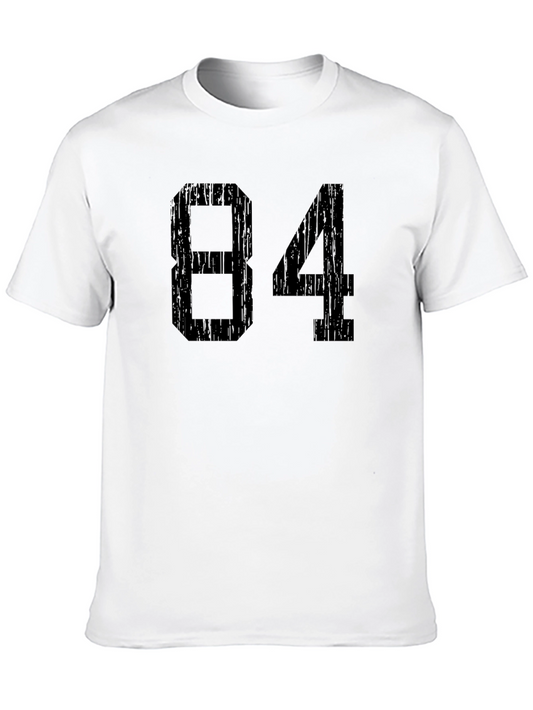 Distressed 84 Graphic Black T-Shirt