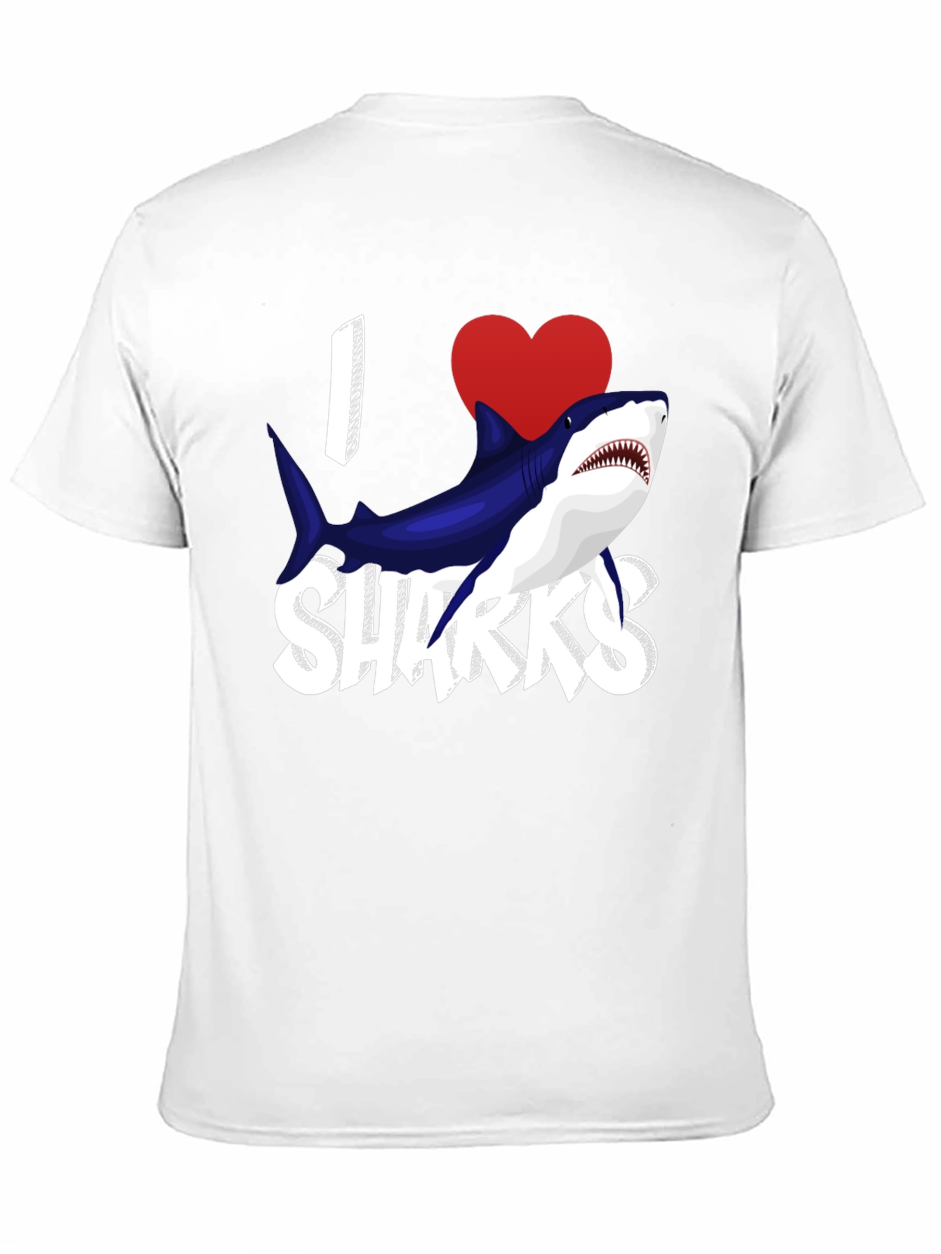 I Heart Sharks Graphic T-Shirt - Black