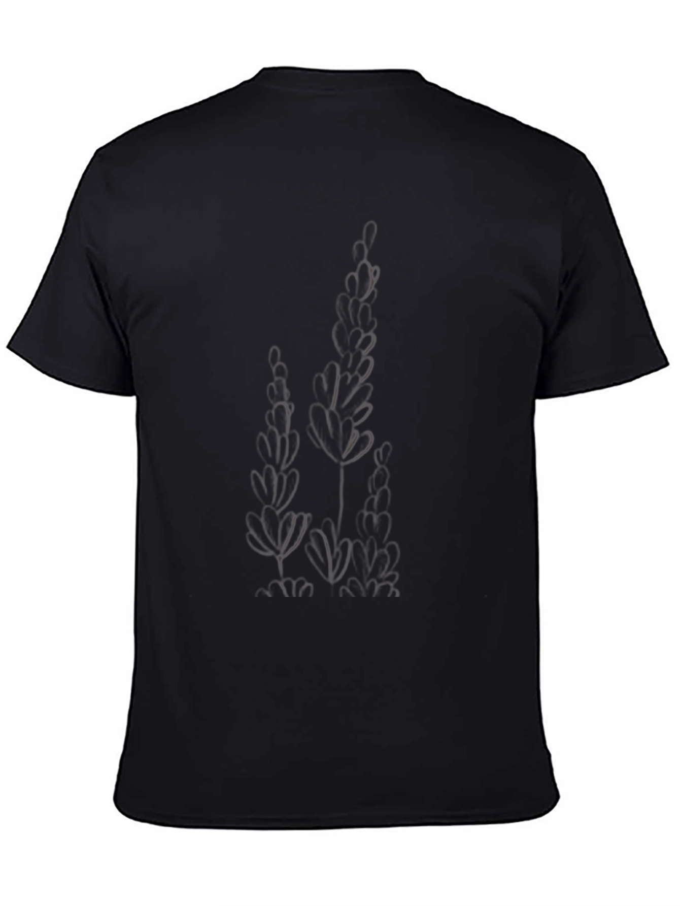 Mens Black Graphic Tee - Subtle Design