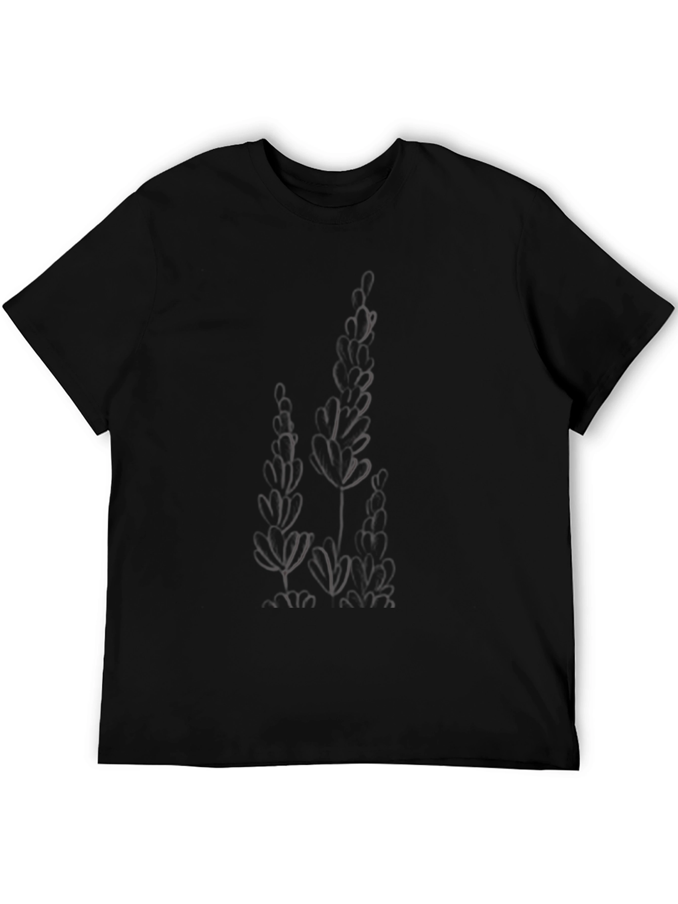 Mens Black Graphic Tee - Subtle Design