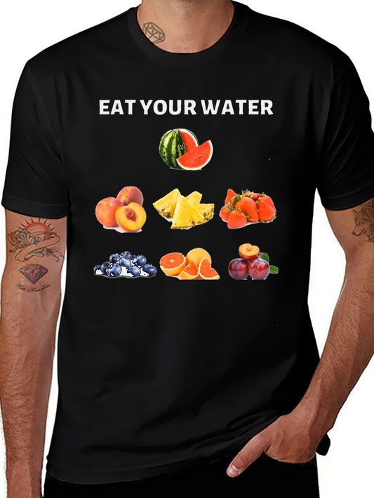 Eat Your Water Fruit T-Shirt - Hydration Fashion