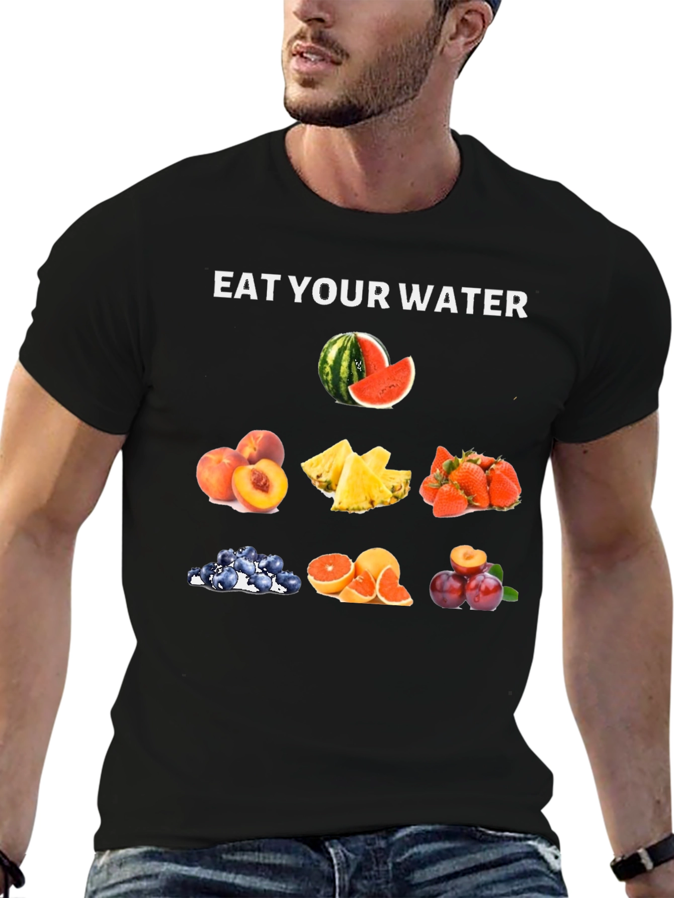 Eat Your Water Fruit T-Shirt - Hydration Fashion