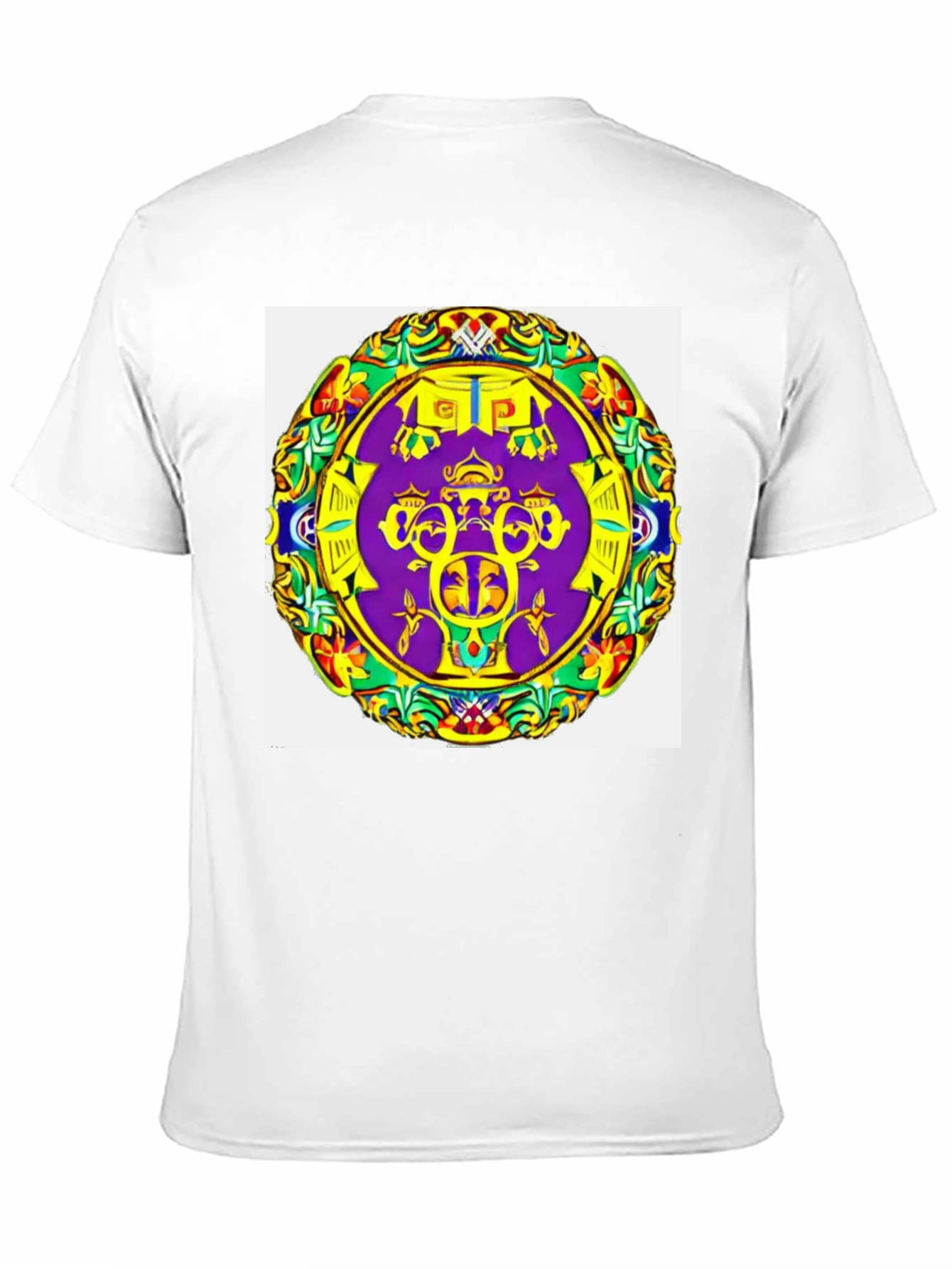 Abstract Mandala Graphic Tee - Black Cotton T-Shirt