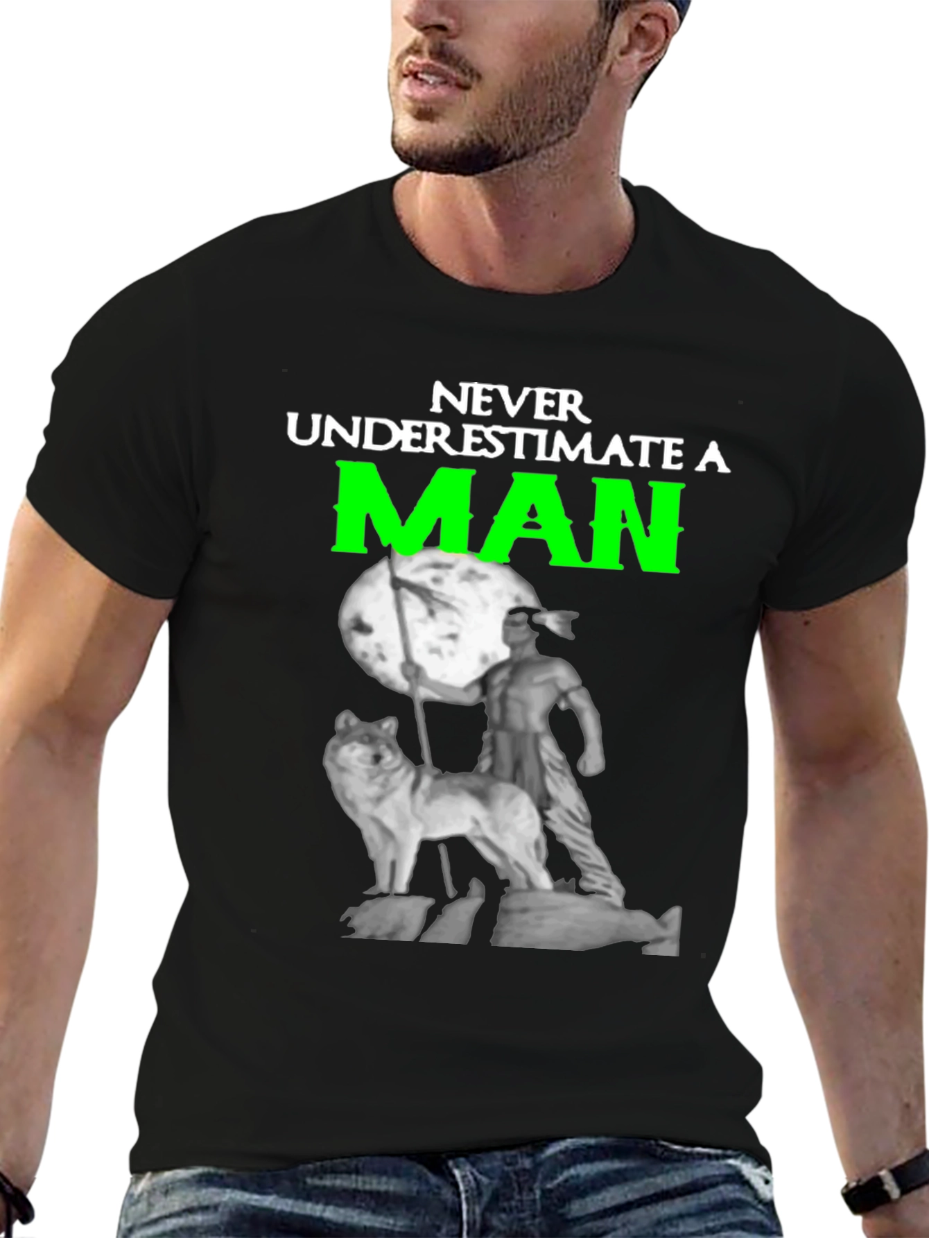 Never Underestimate a Man Graphic T-Shirt