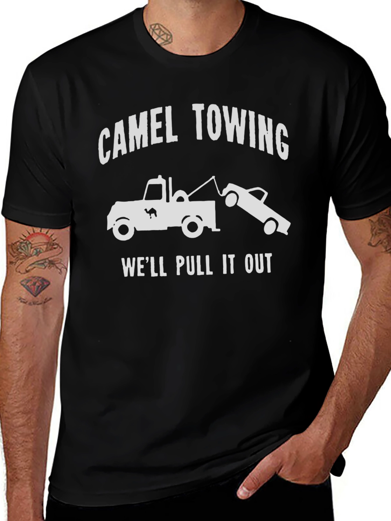 Camel Towing Funny Graphic Tee - Pull It Out