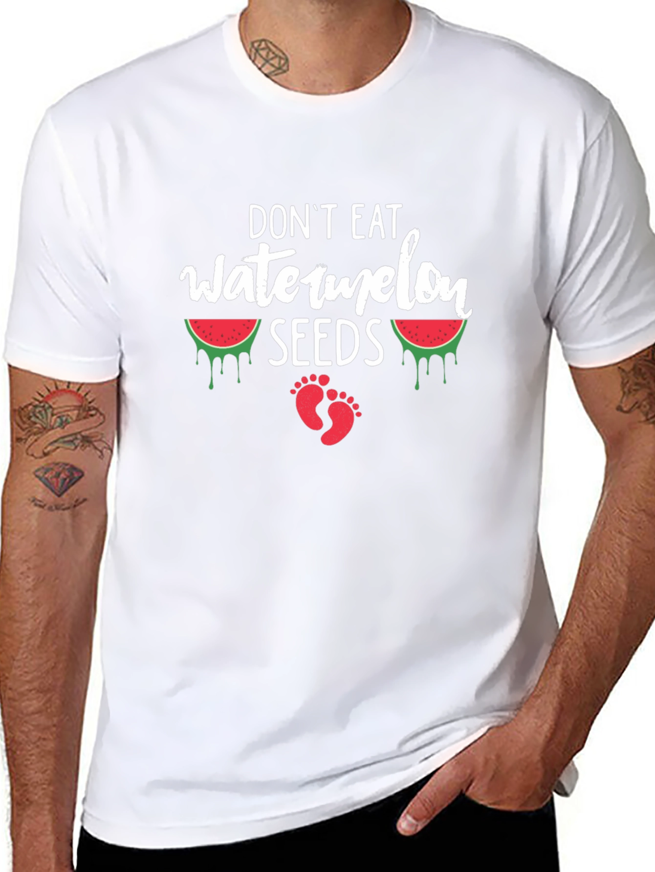 Dont Eat Watermelon Seeds T-Shirt Funny Pregnancy Tee