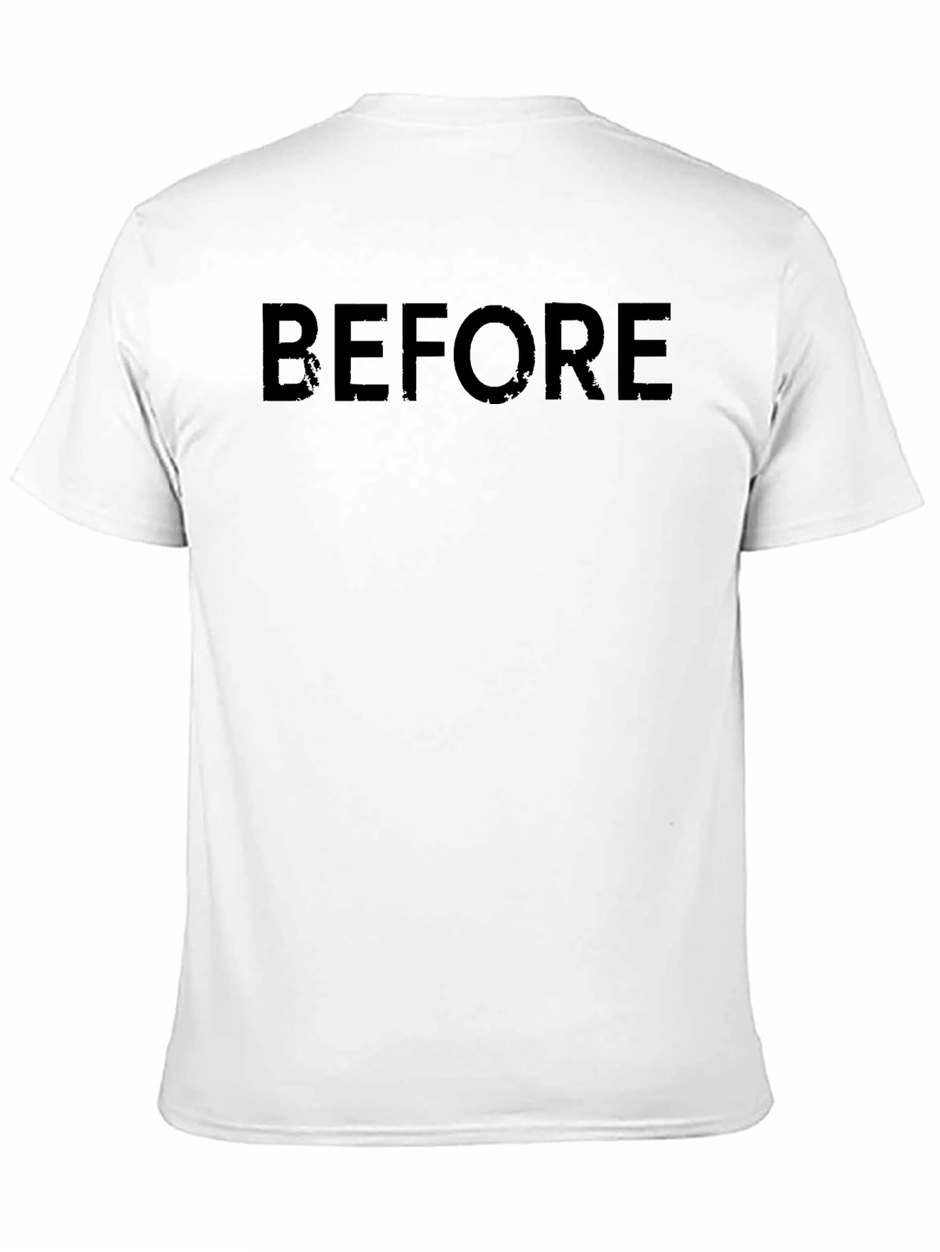 Mens Before Graphic Print Black T-Shirt