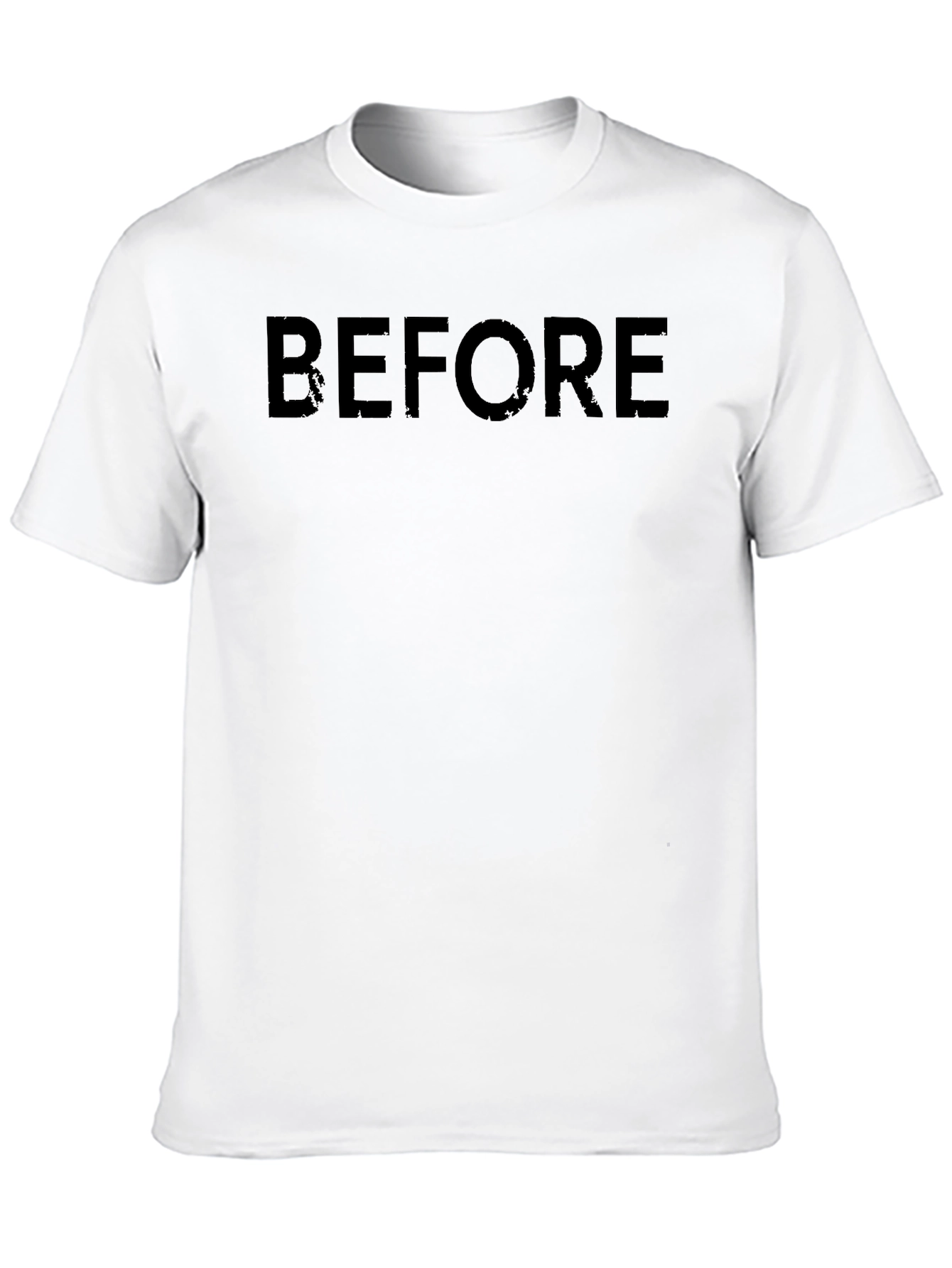 Mens Before Graphic Print Black T-Shirt