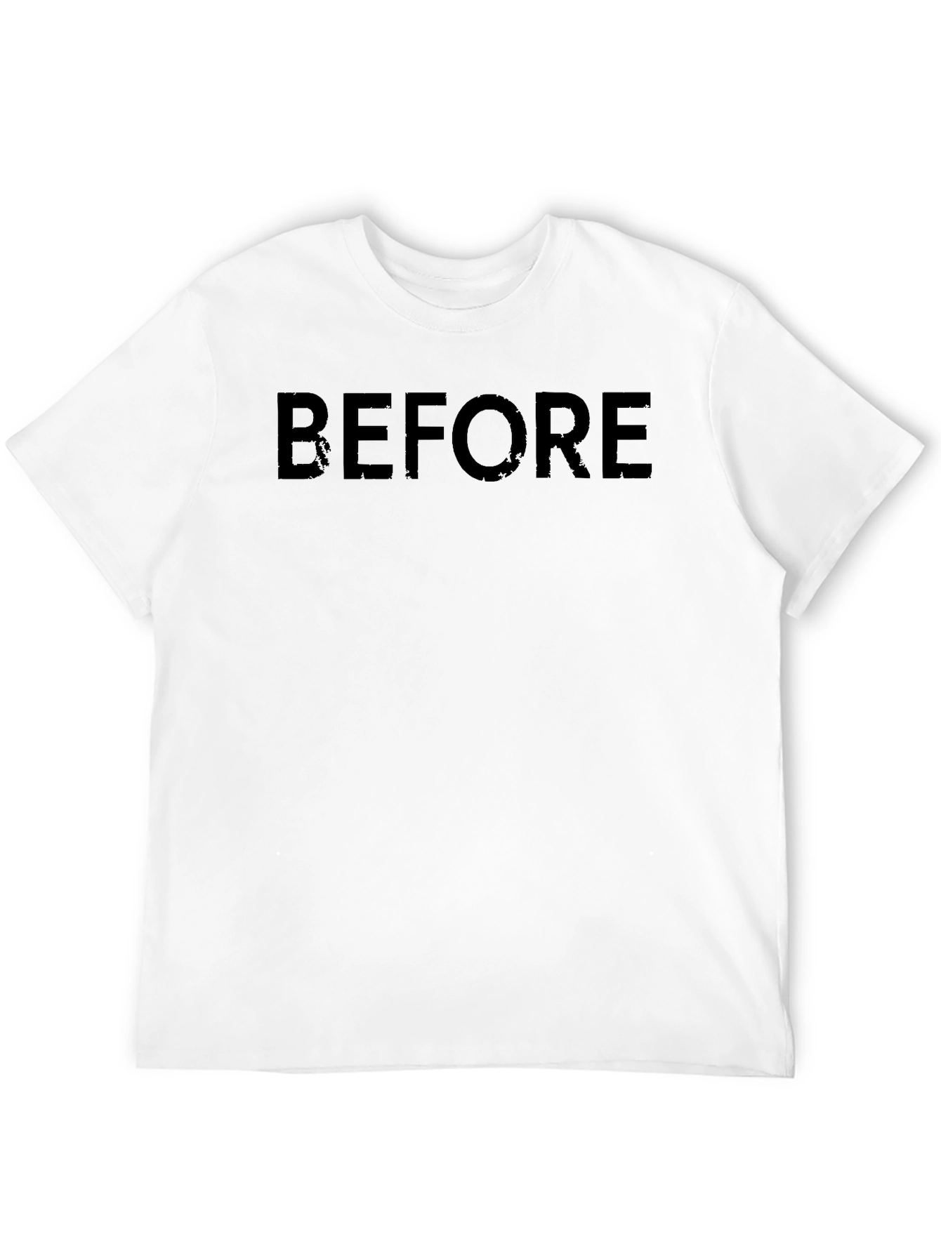 Mens Before Graphic Print Black T-Shirt