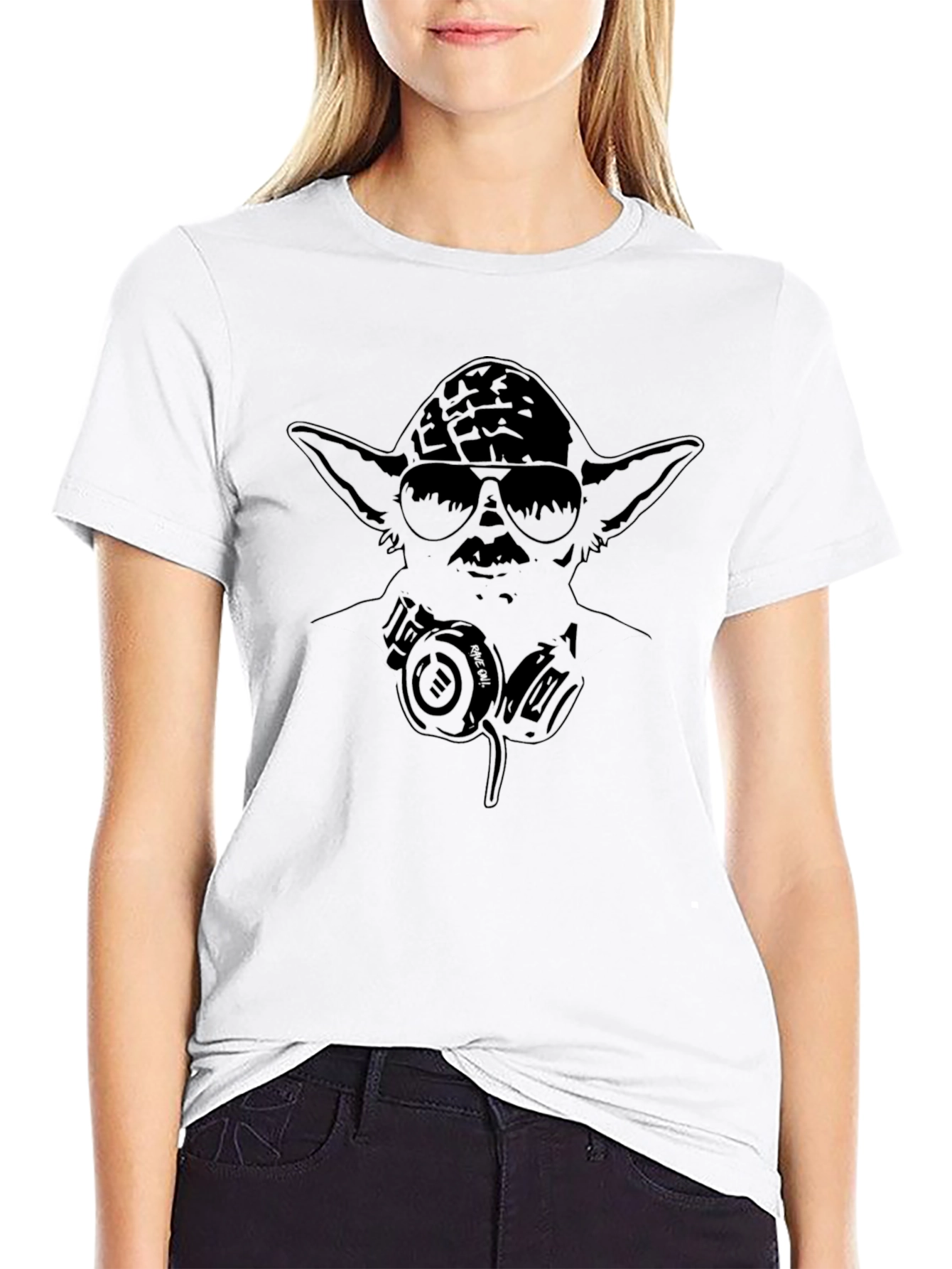 Cool Yoda DJ Black T-Shirt