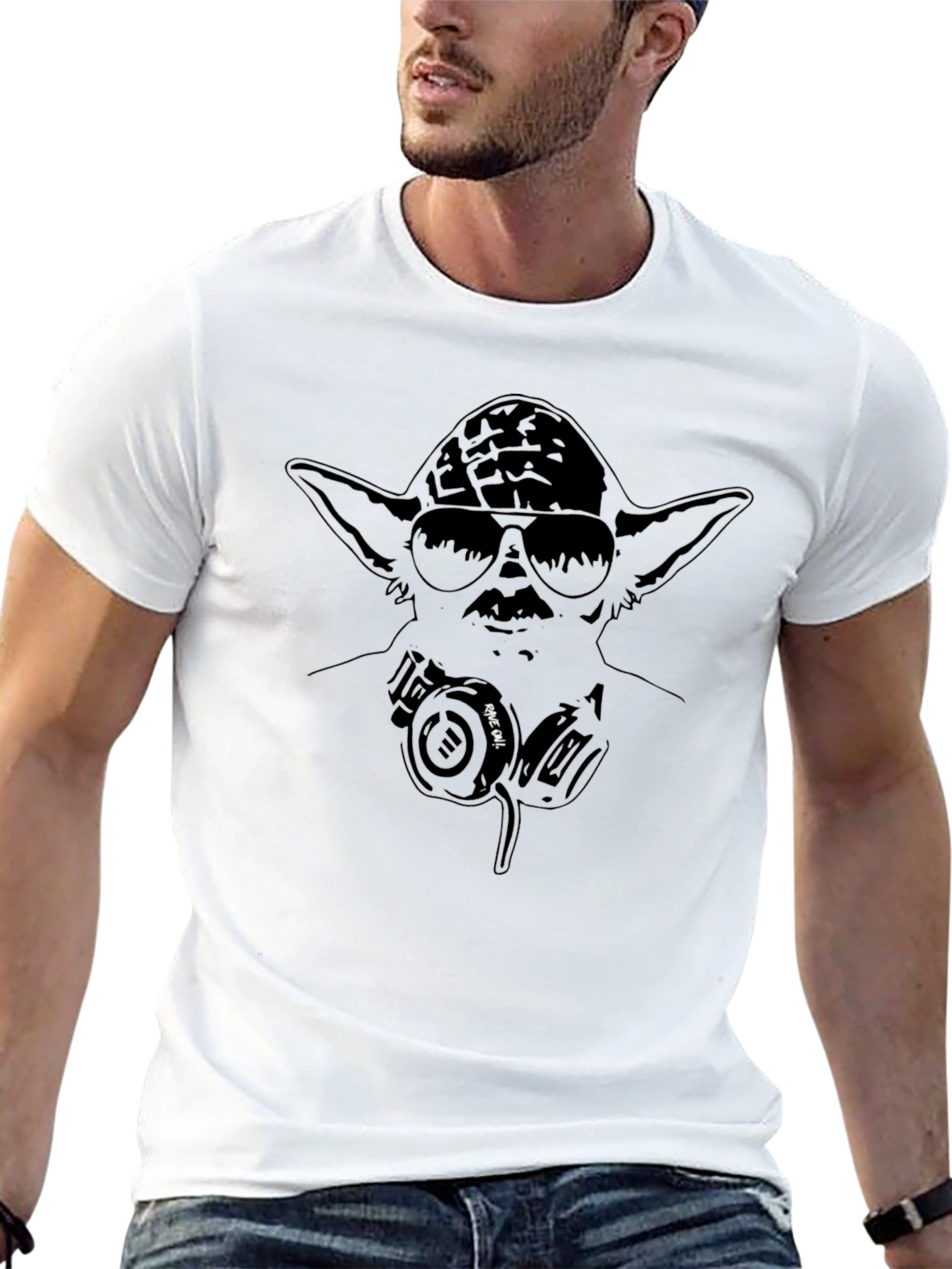 Cool Yoda DJ Black T-Shirt